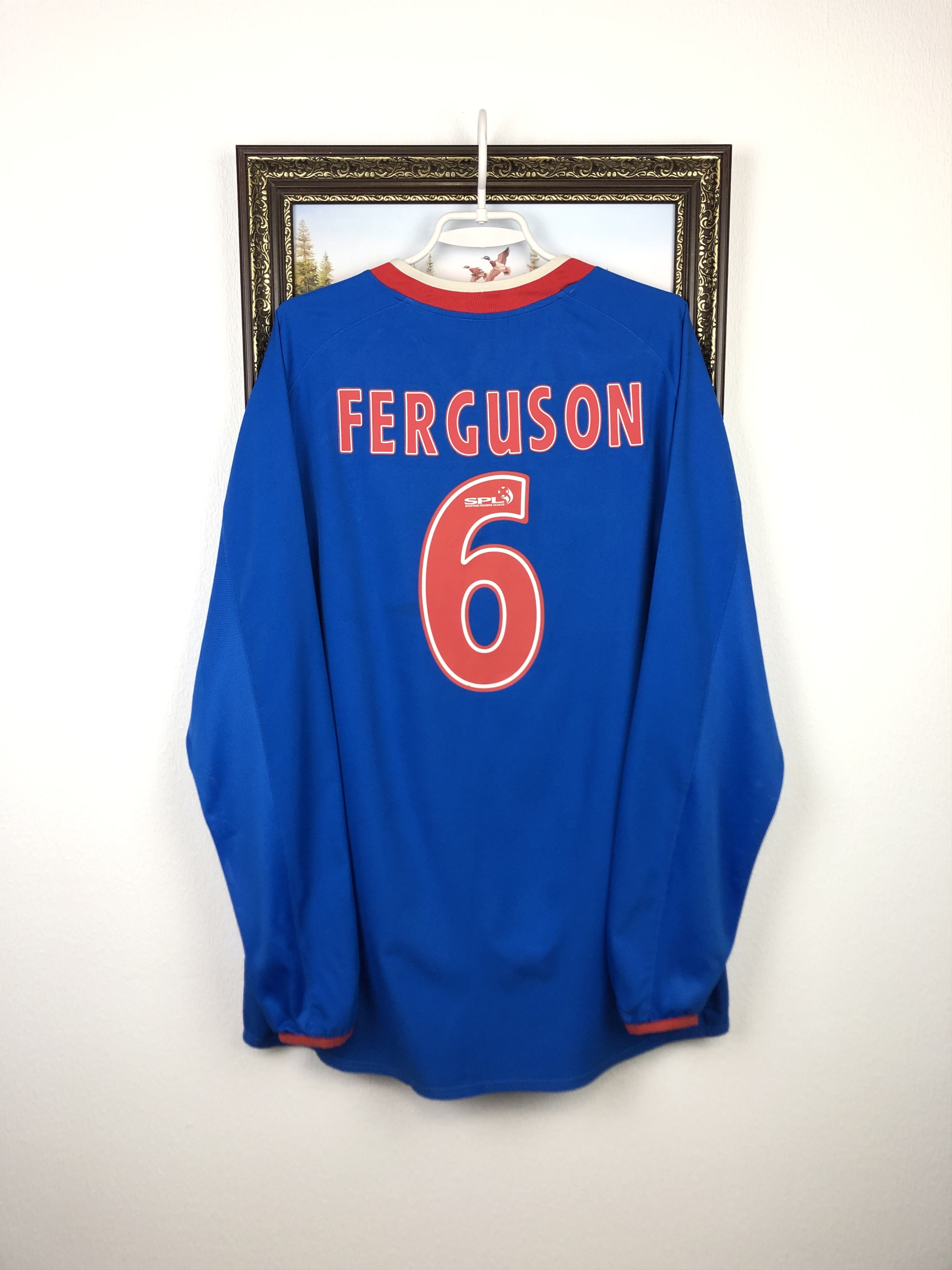Rangers football shirt Soccer #6 Ferguson Long Sleeve Jersey