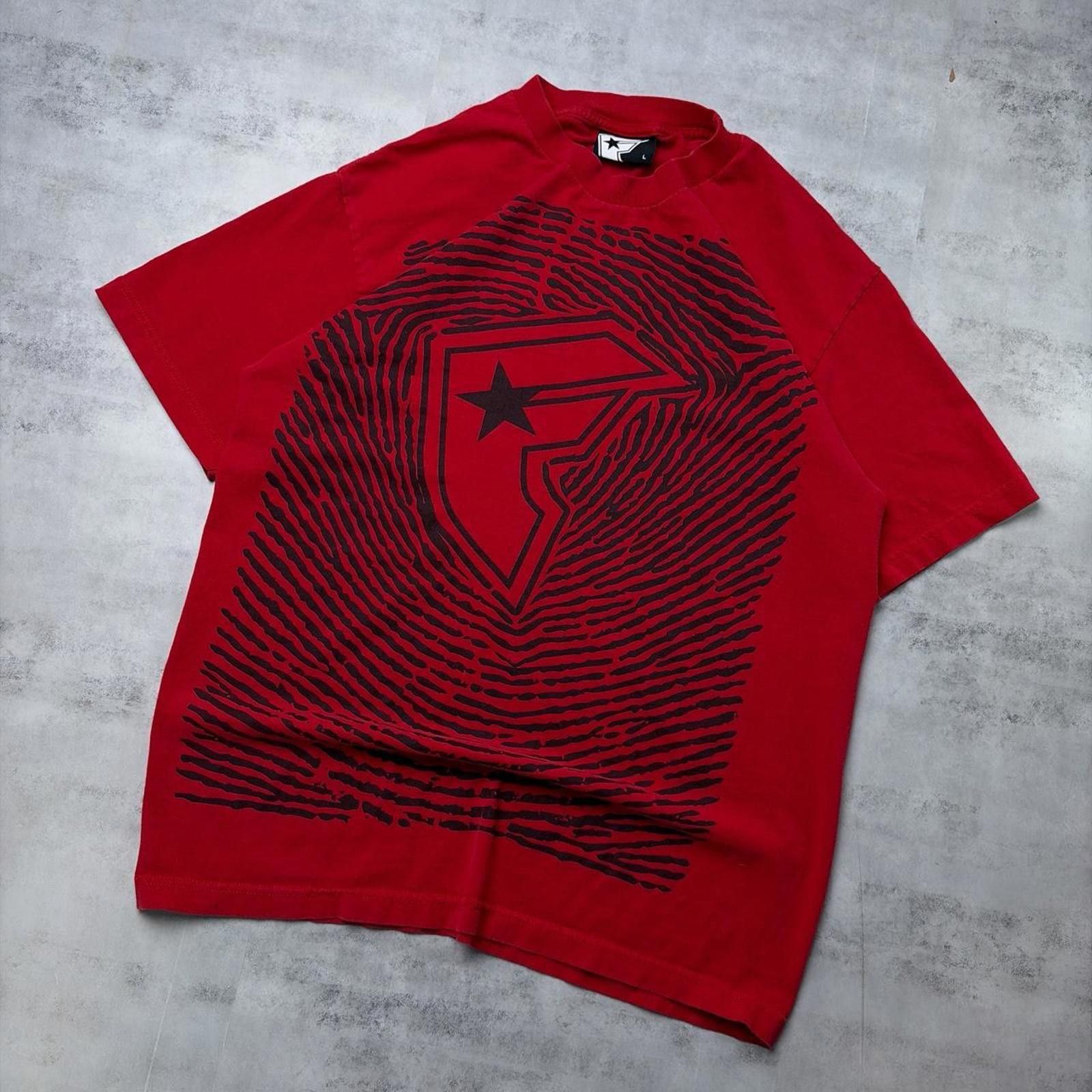 Other Y2K Red Famous Stars & Striped Grunge Skater T-Shirt Size US L / EU 52-54 / 3 - 2 Thumbnail