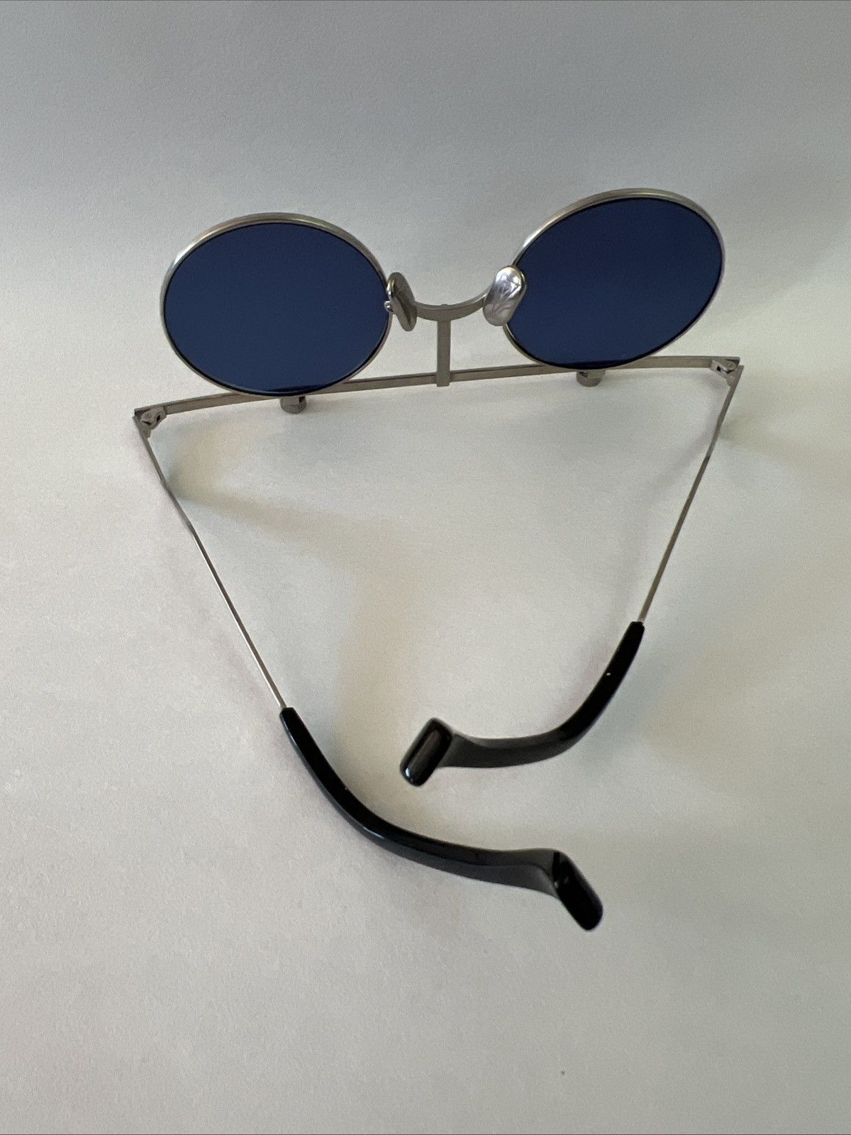 Issey Miyake IM-101 Silver/Blue Round Sunglasses Size ONE SIZE - 3 Thumbnail