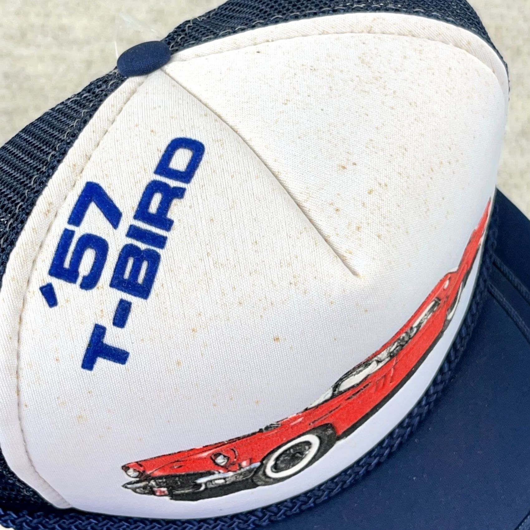 Vintage Vintage Ford Thunderbird 57 T-Bird Trucker Hat Cap Snapback Blue White 80s 90s Size ONE SIZE - 2 Thumbnail