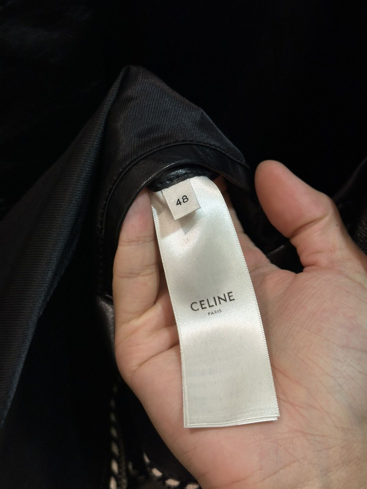 Celine × Hedi Slimane FW19 Braided Piping Calfskin Leather Jacket 48 Size US M / EU 48-50 / 2 - 7 Thumbnail