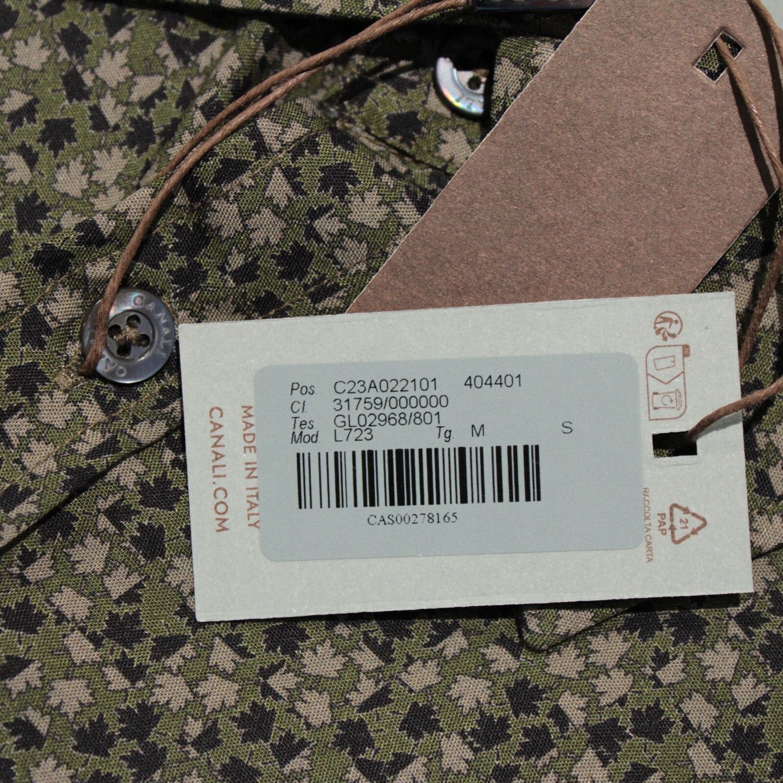 Canali Canali New with tags Shirt Size M US In Green Size US M / EU 48-50 / 2 - 7 Thumbnail