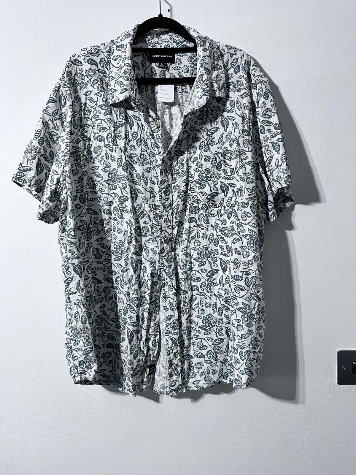 Lucky Brand Lucky Brand Floral Short Sleeve Shirt XL Linen Blend Size US XL / EU 56 / 4 - 1 Thumbnail