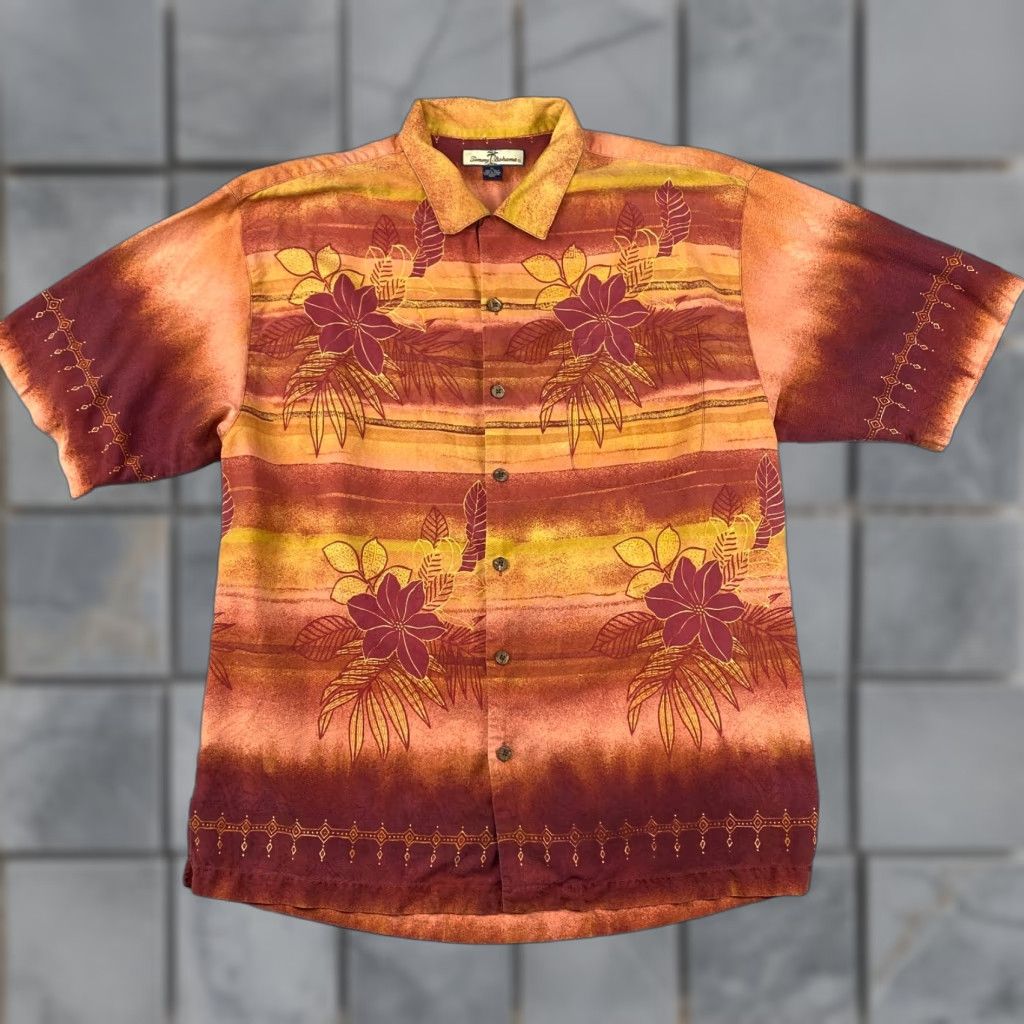 Tommy Bahama Tommy Bahama Shirt Mens XL Multicolor Silk Button-Up Hawaiian Short Sleeve Size US XL / EU 56 / 4 - 1 Thumbnail