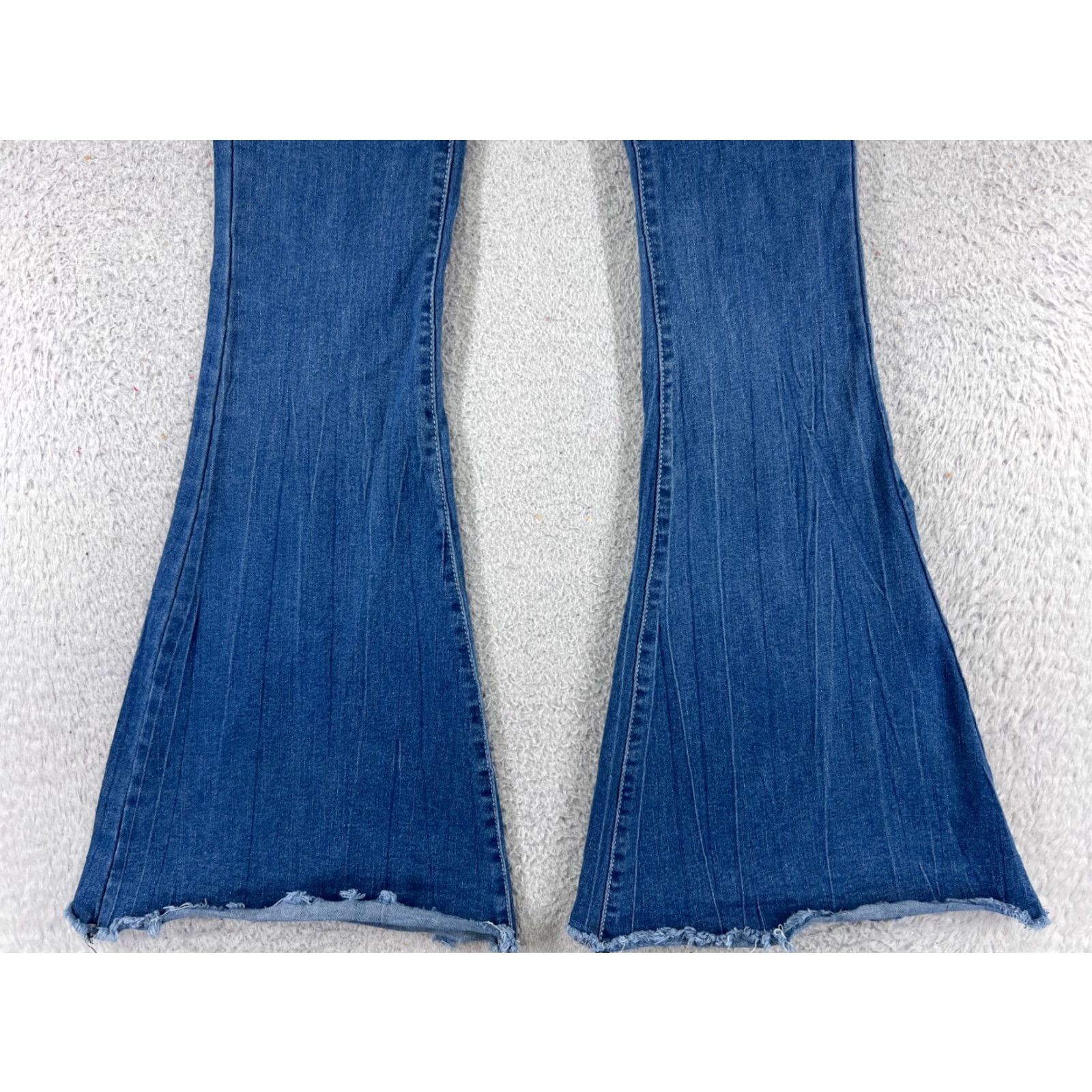 Shein SheIn Jeans Women Flared Denim 24x31 Medium Blue Cotton Blend 5-Pocket Design High Rise Women's Regular Jeans Mode American Western 90s Size 32" / US 10 / IT 46 - 2 Thumbnail