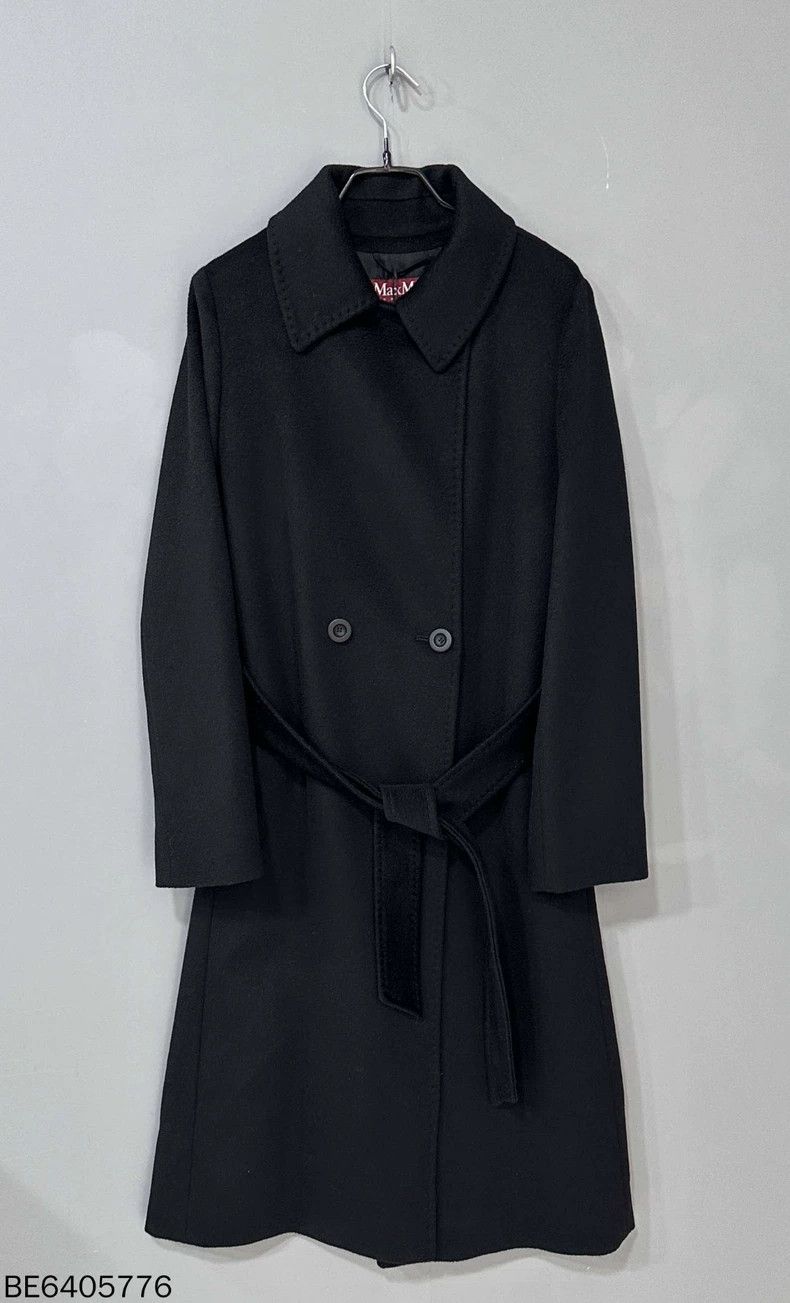 Max Mara Max Mara Black Long Wool Coat Size M / US 6-8 / IT 42-44 - 1 Thumbnail
