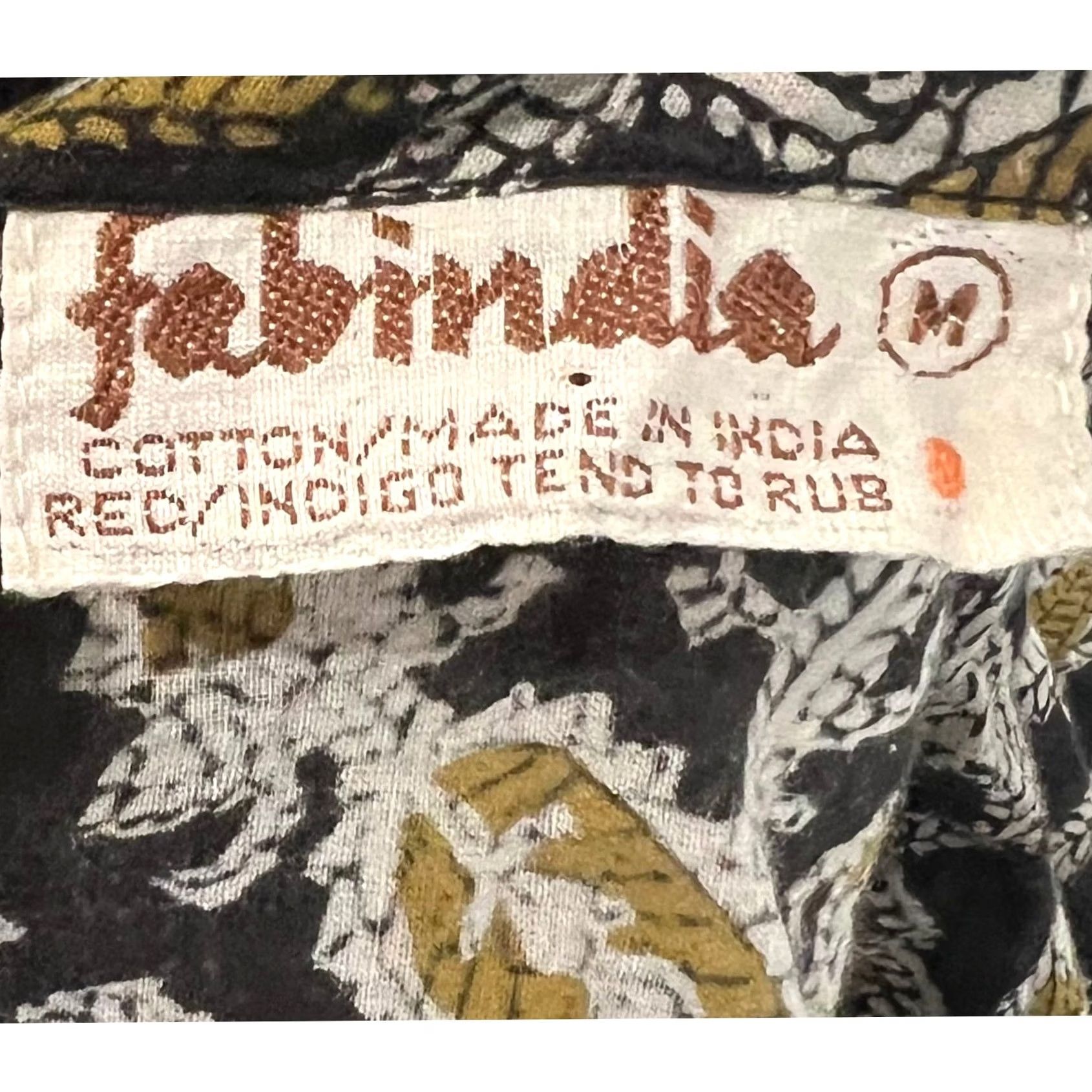 HARE Fabindia Women’s Harem Pants Cotton Printed Kalamkari Salwar Yoga Drawstring M Size 32" / US 10 / IT 46 - 5 Thumbnail