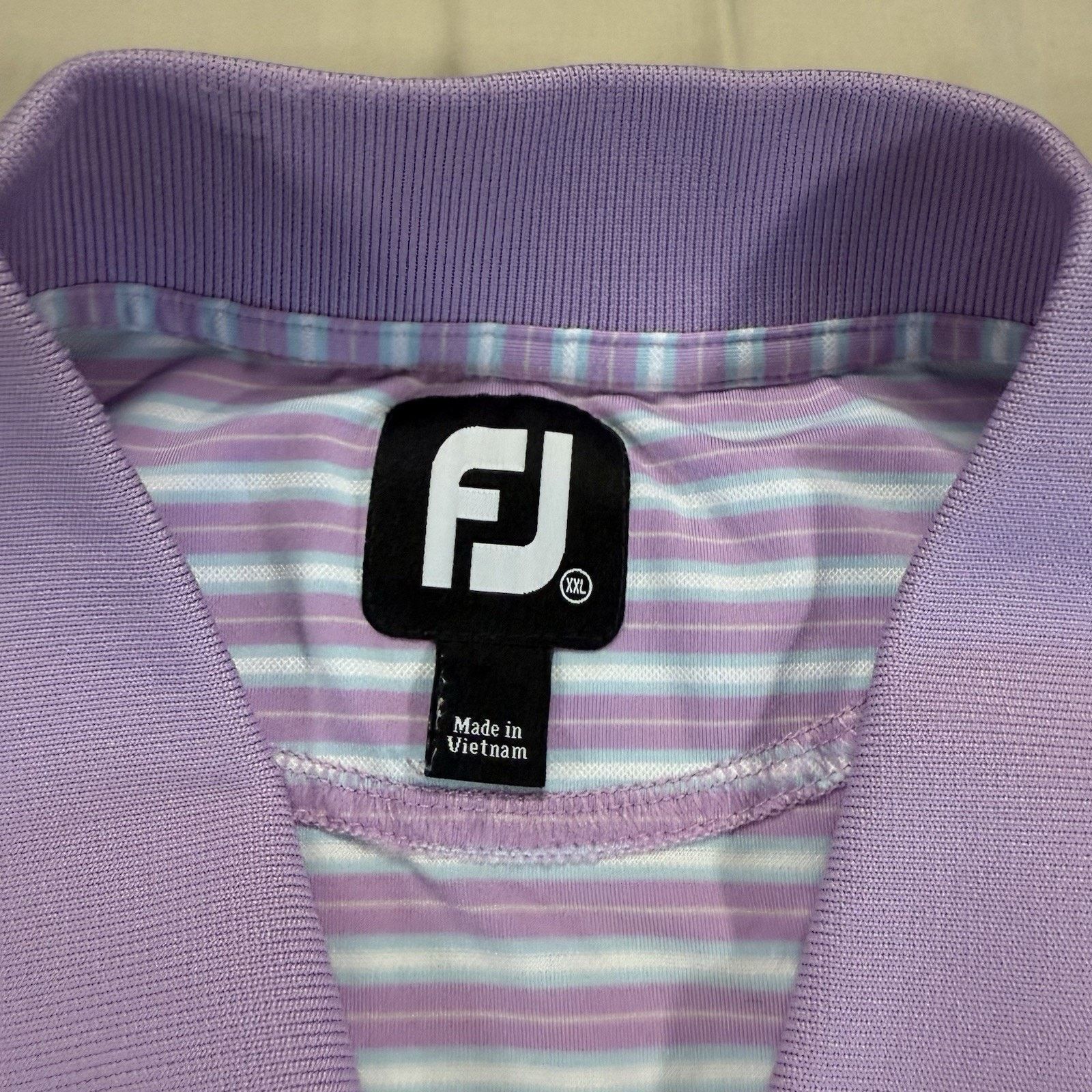 Footjoy FootJoy FJ Polo Short Sleeve Men's Size 2 XL Stripped Pink Size US XL / EU 56 / 4 - 3 Thumbnail