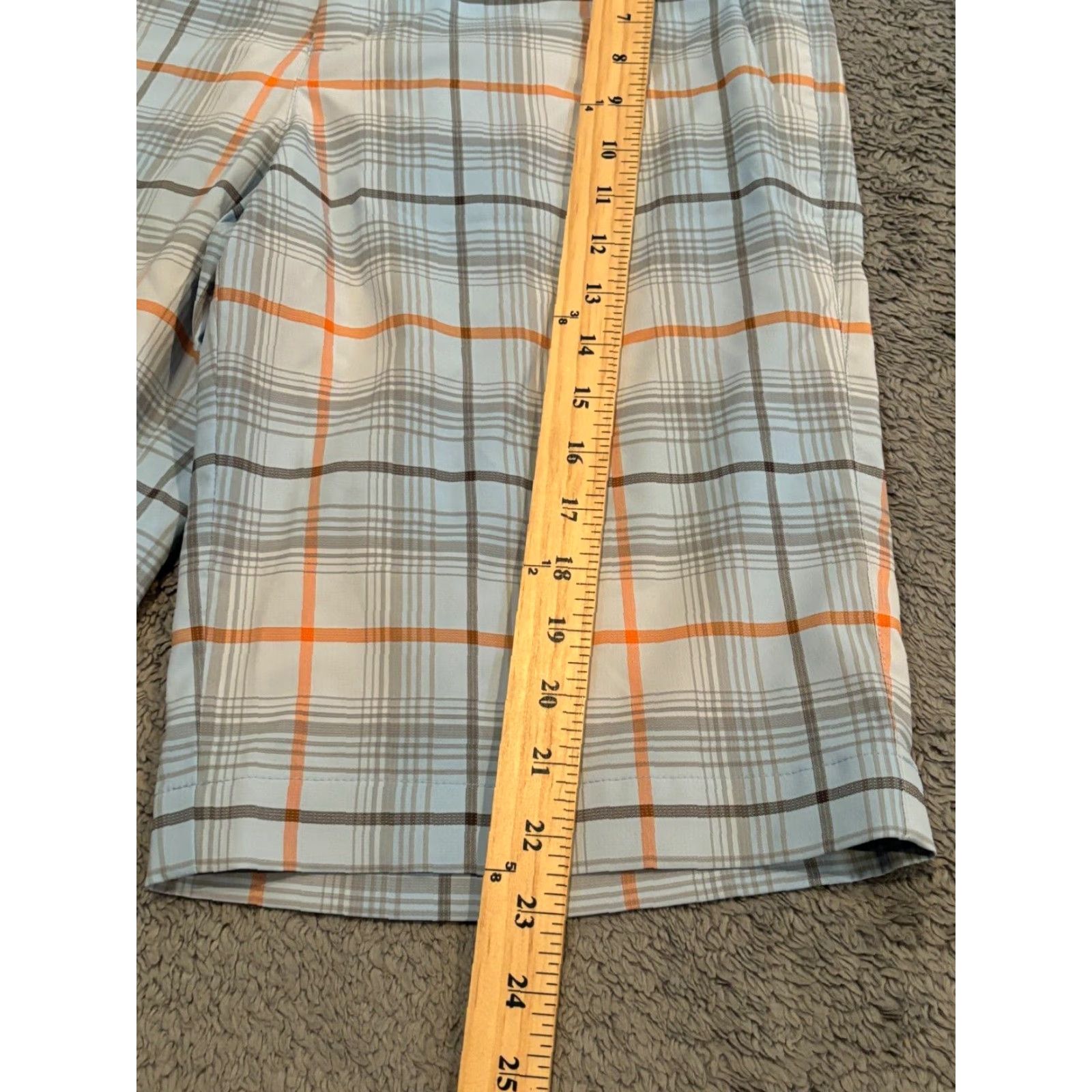 Nike Nike Golf Shorts Mens 30 Tour Performance Blue Plaid Stretch Polyester Chino Pocket 5-Drawer Logo Belt Loops Embroidered Quick Dry Regular Size US 30 / EU 46 - 4 Thumbnail