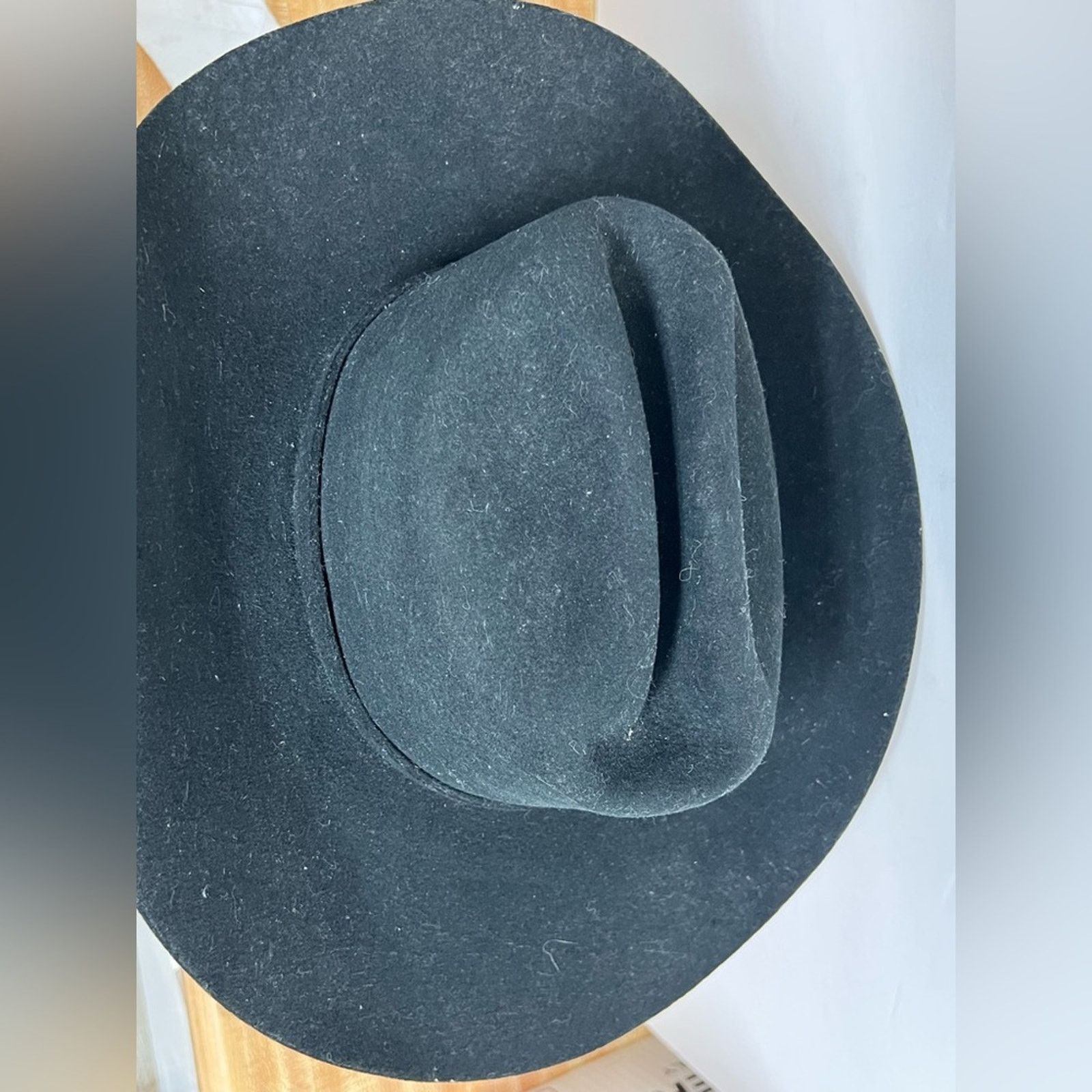 Twins Twinstone Chicago Cowboy Hat Black Fine Felt Unisex Sz 6 3/4 Size ONE SIZE - 7 Thumbnail