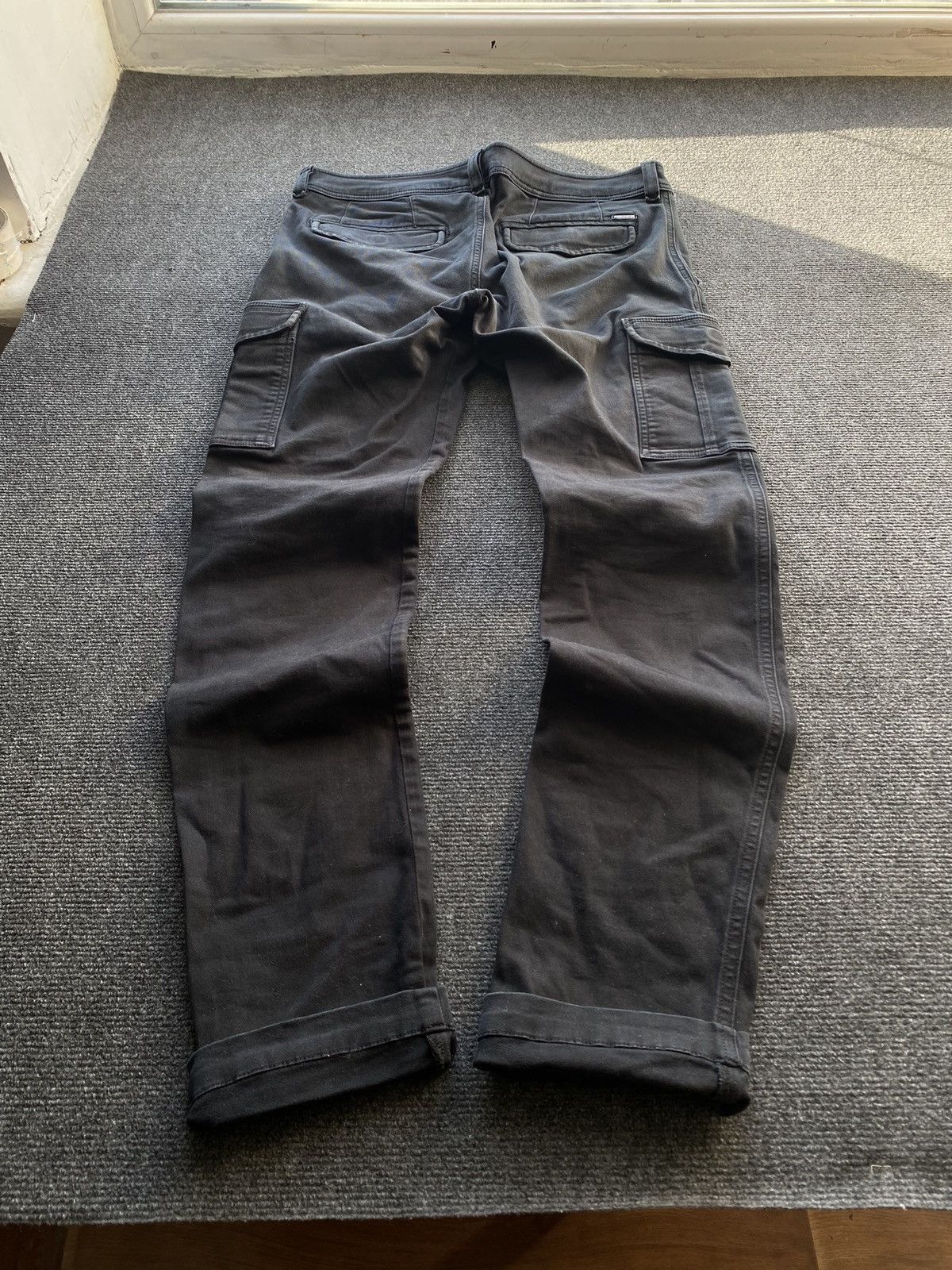 Diesel 🔥Opium Punk Diesel cargo black faded opium pants Size US 33 - 2 Thumbnail