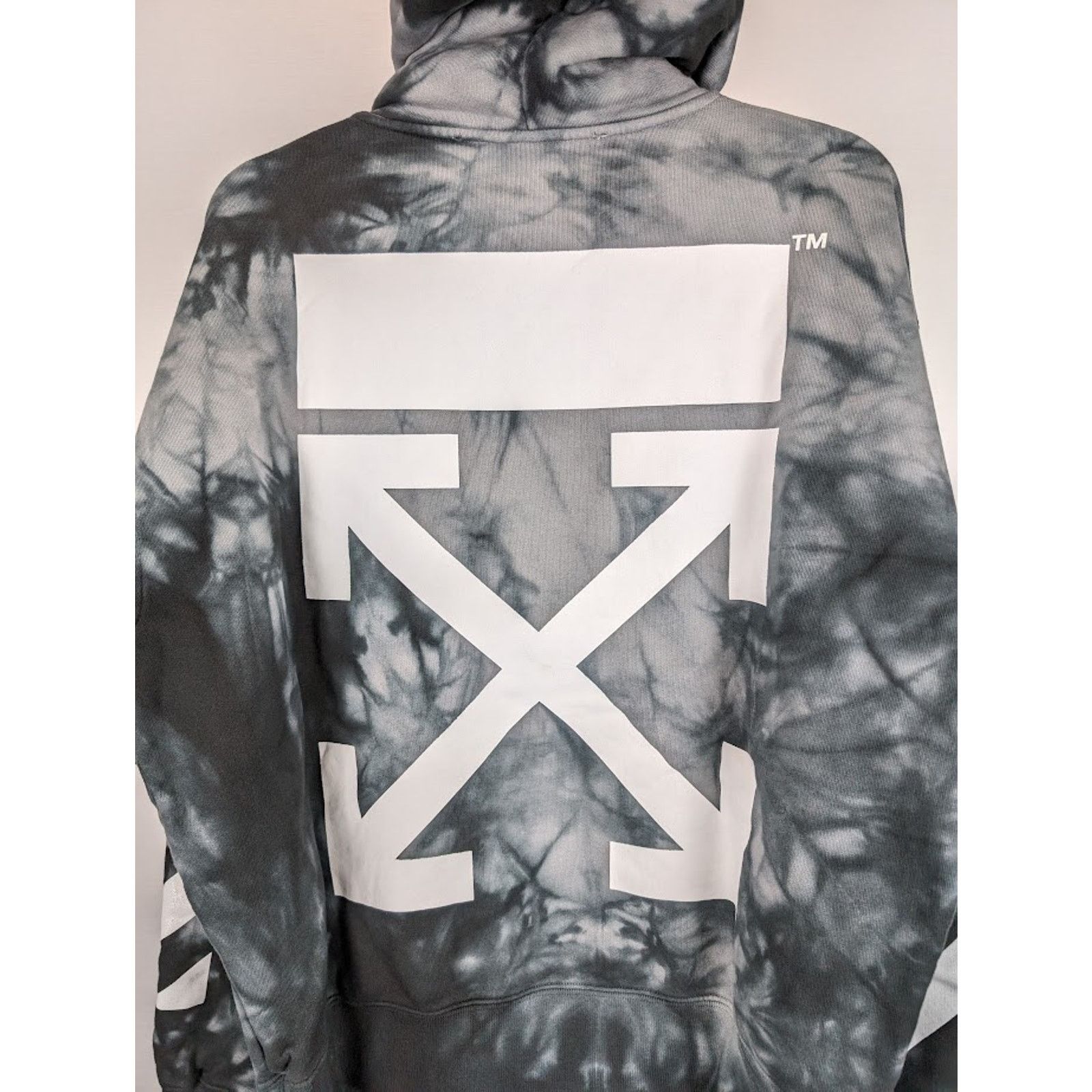 Off-White o1rshd1 Diag Arrow Tie Dye Skate Hoodie in Warm Grey Size US S / EU 44-46 / 1 - 13 Thumbnail
