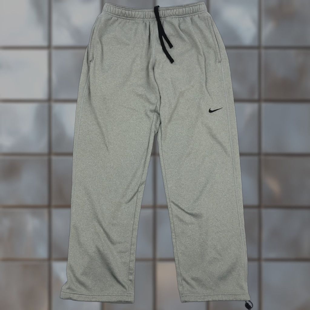 Nike Nike Therma-FIT Activewear Pants Mens M Heather Grey Drawstring Sweatpants Size US 31 - 1 Thumbnail