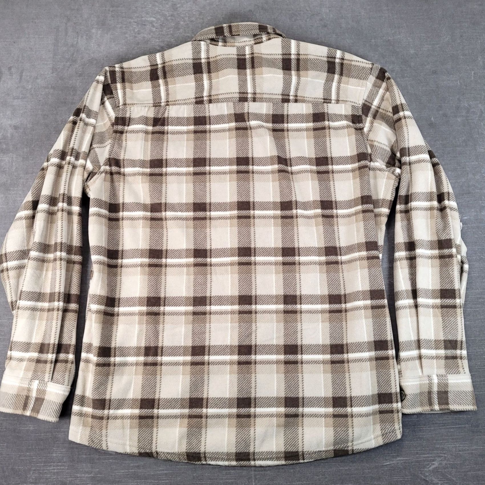 Eddie Bauer Eddie Bauer Mens Shirt L Bark Brown Plaid Fleece Long Sleeve NEW Size US L / EU 52-54 / 3 - 6 Thumbnail