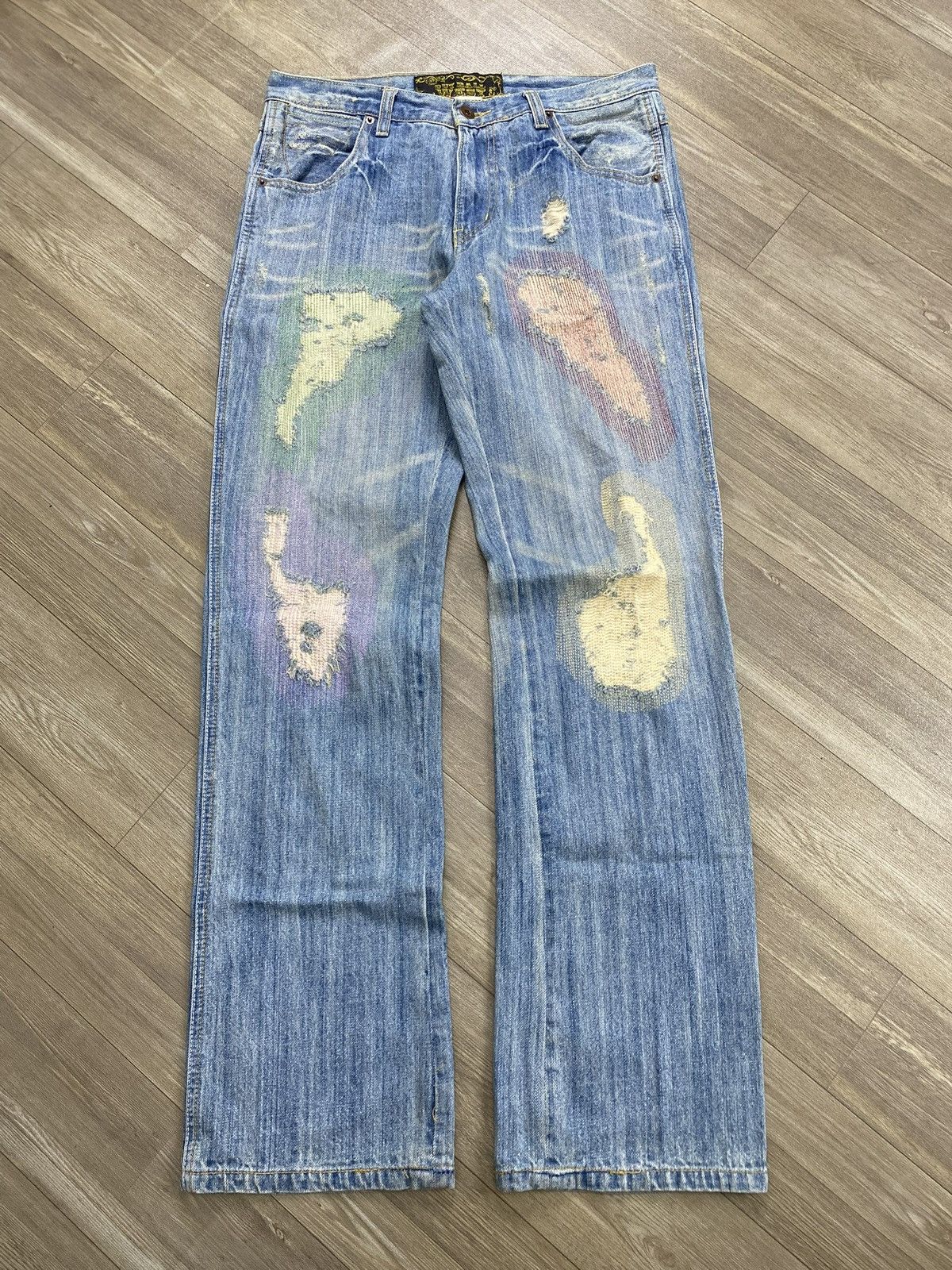 If Six Was Nine 2000s OutBall West Sasikho Distressed Jeans Balenciaga Style Size US 30 / EU 46 - 1 Thumbnail
