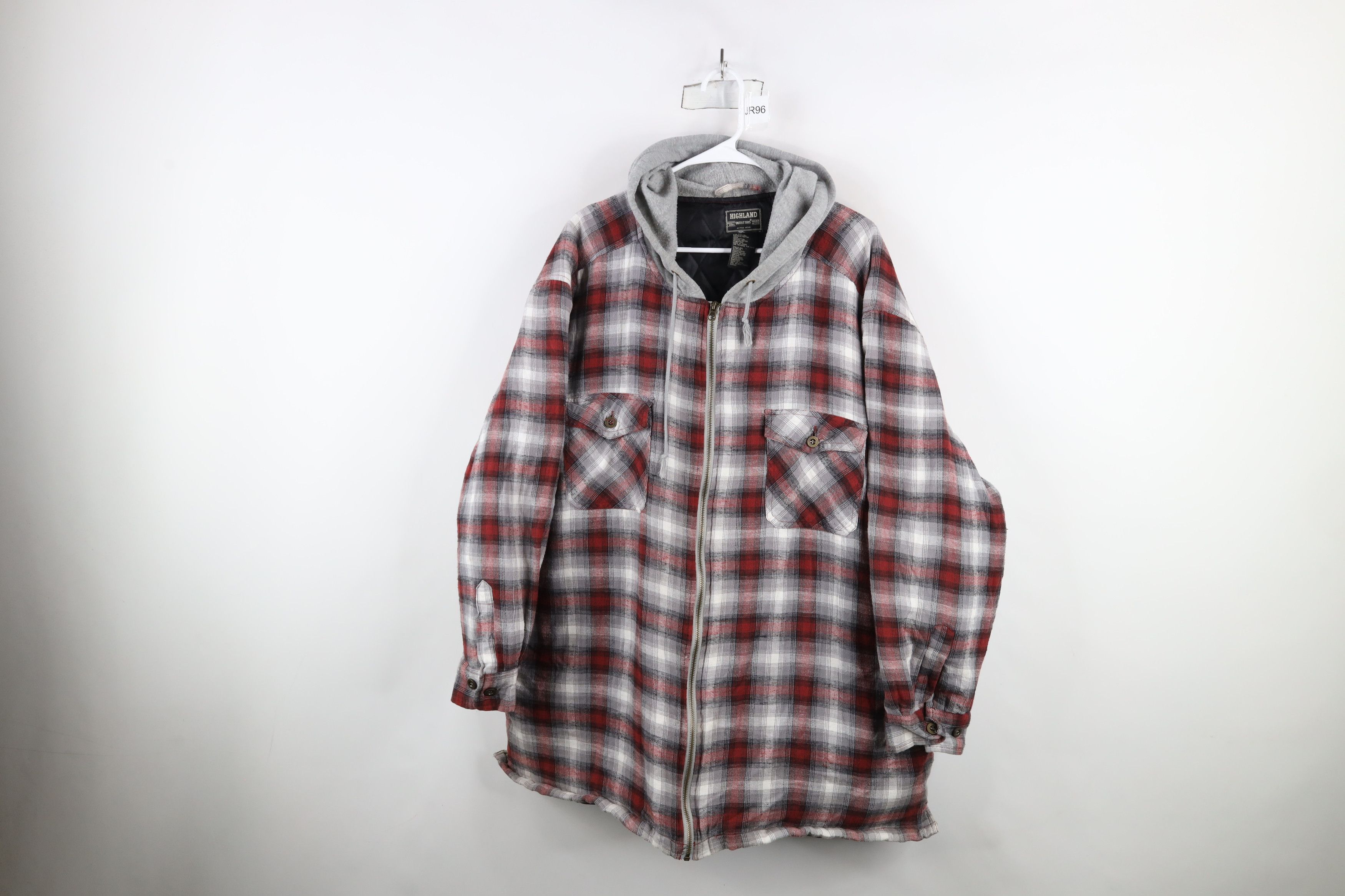 Vintage Vintage 90s Streetwear Flannel Hooded Full Zip Shirt Jacket Size US XXL / EU 58 / 5 - 1 Thumbnail