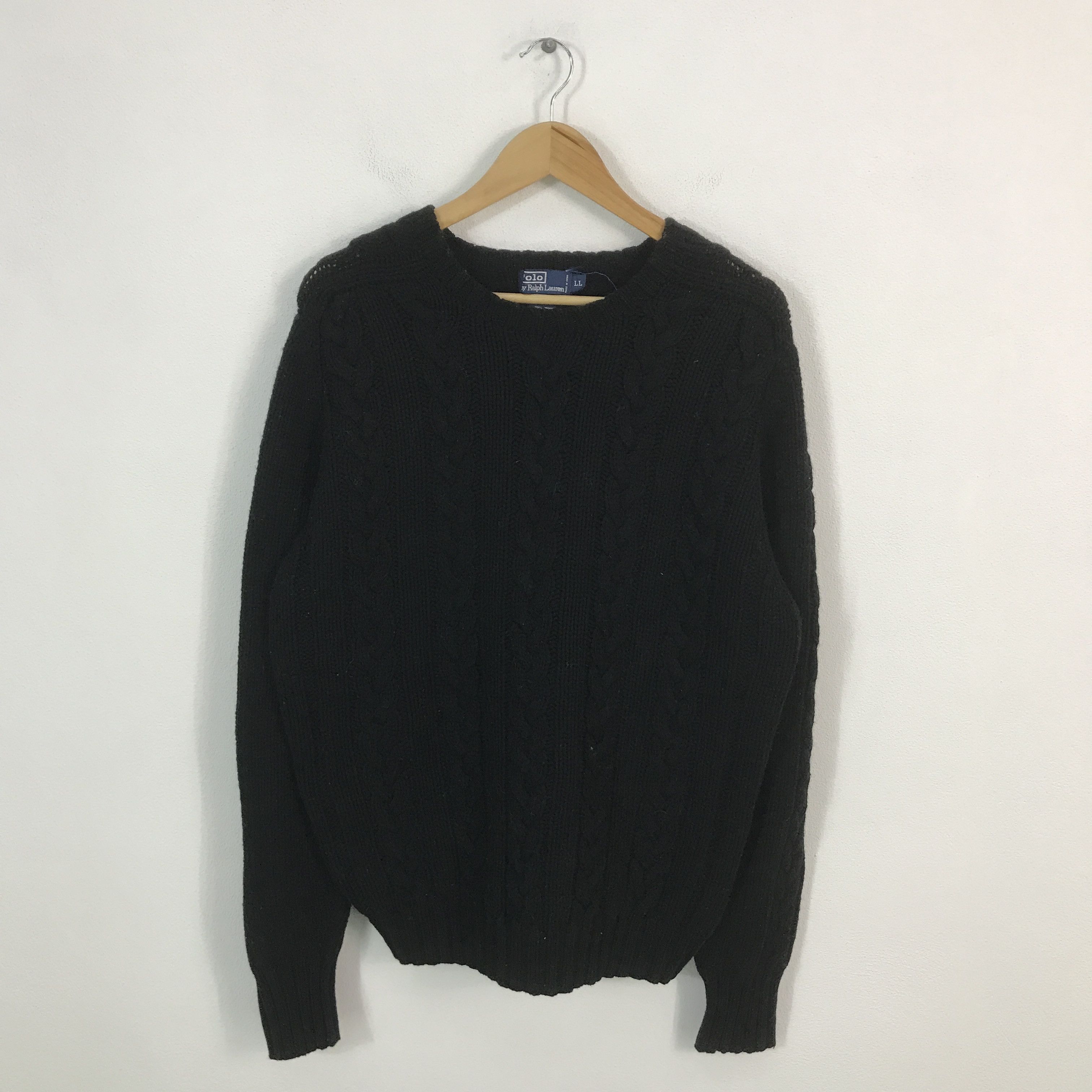 Polo Ralph Lauren Polo Ralph Lauren Black Knitwear Patchwoek Design Size US L / EU 52-54 / 3 - 1 Thumbnail