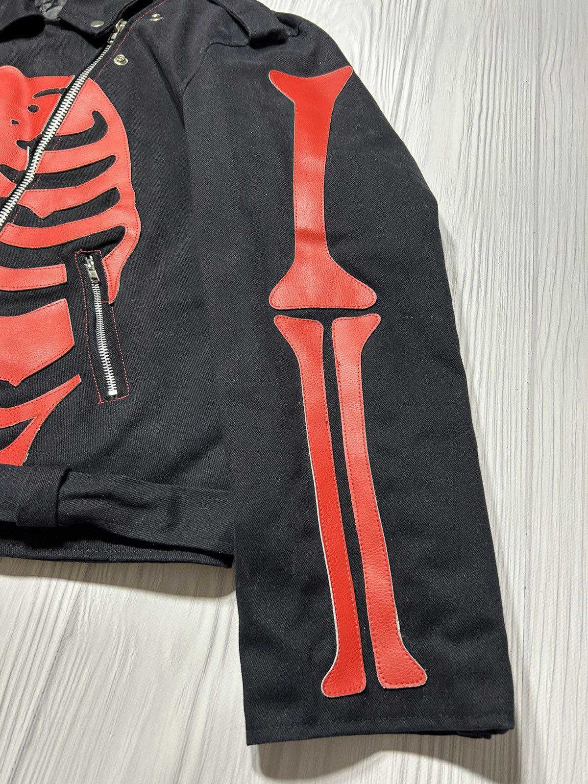 Hype Leather Bones Skeleton Jacket