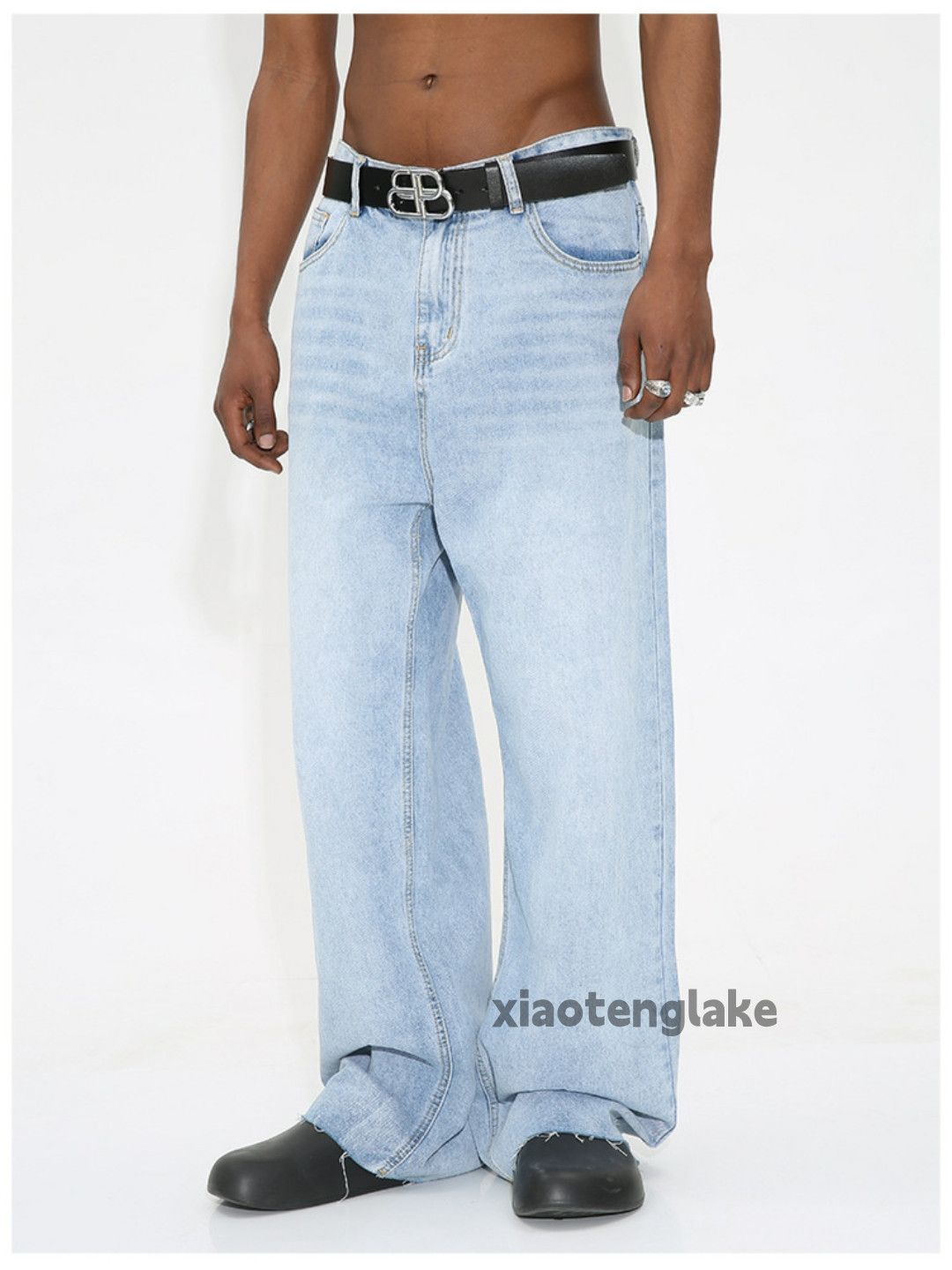 Jean × Vintage washed faded cleanfit yuppie loose baggy jeans Size US 30 / EU 46 - 1 Thumbnail