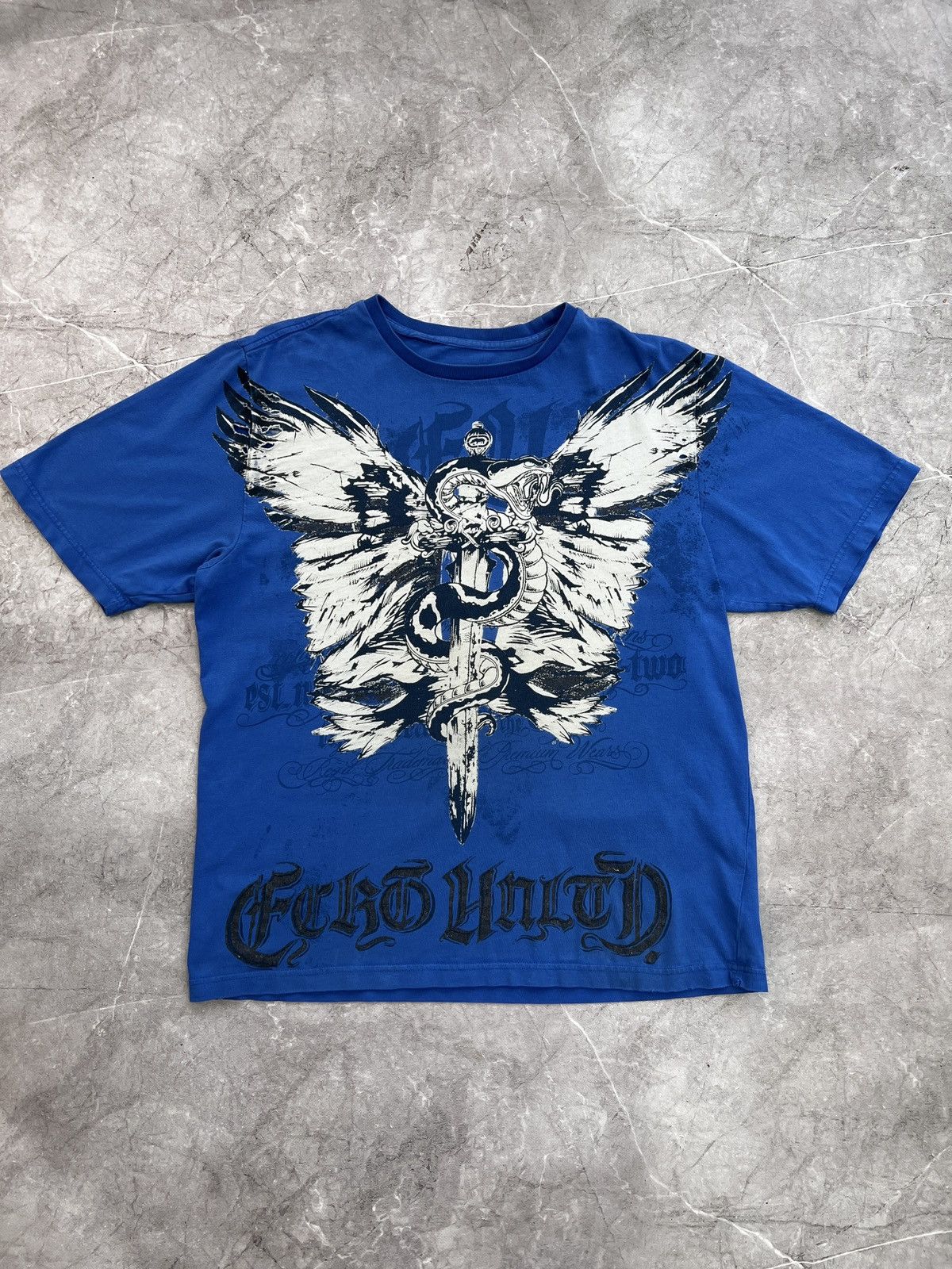 Affliction × Ecko Unltd. Skater faded distressed t shirt Ecko unitd. Affliction style Size US L / EU 52-54 / 3 - 1 Thumbnail