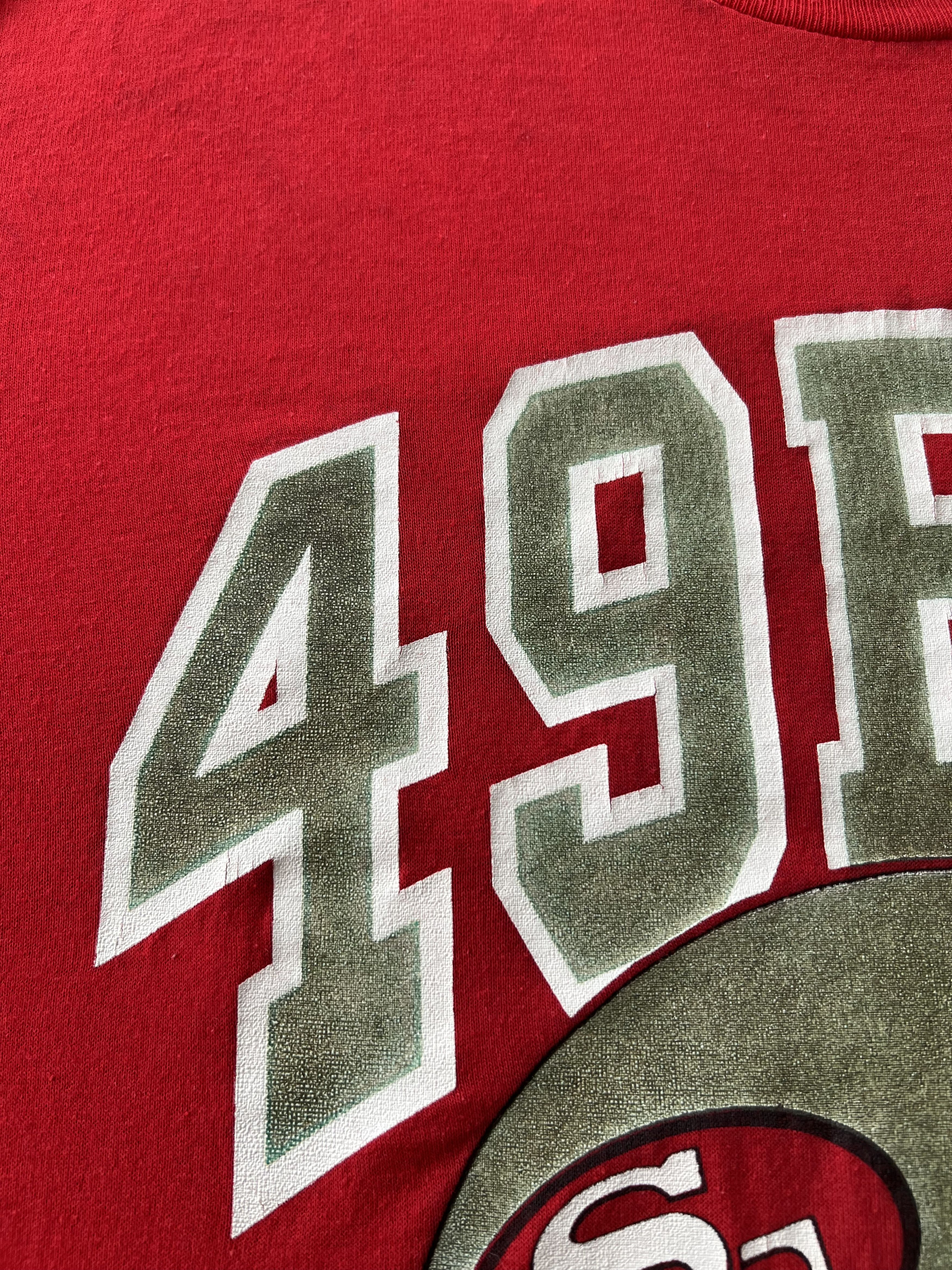 NFL Vintage 90s San Francisco 49ers NFL Logo 7 Red T-shirt Size US L / EU 52-54 / 3 - 5 Thumbnail