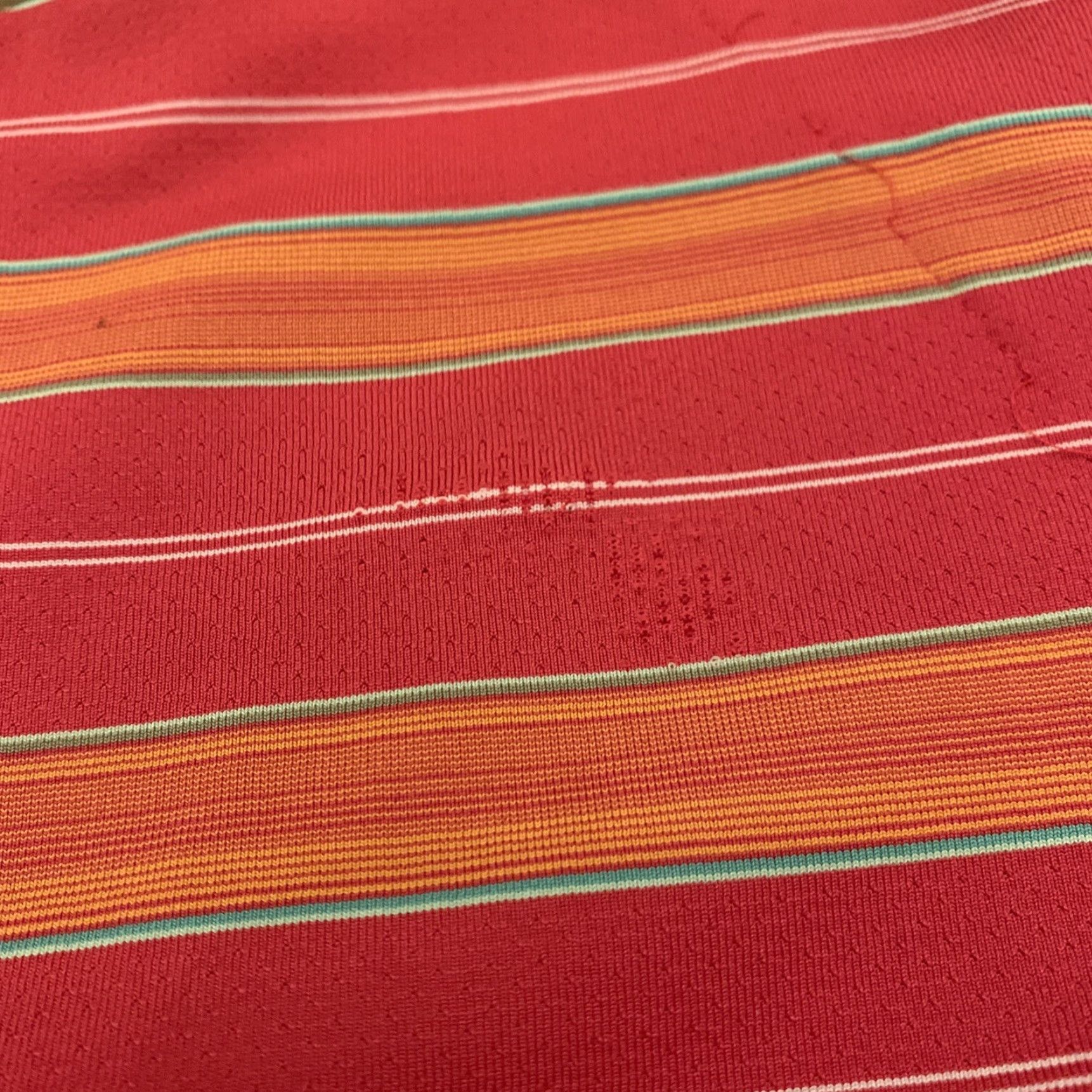 Nike Nike Golf Polo Shirt Mens L Red Orange Striped Size US L / EU 52-54 / 3 - 5 Thumbnail