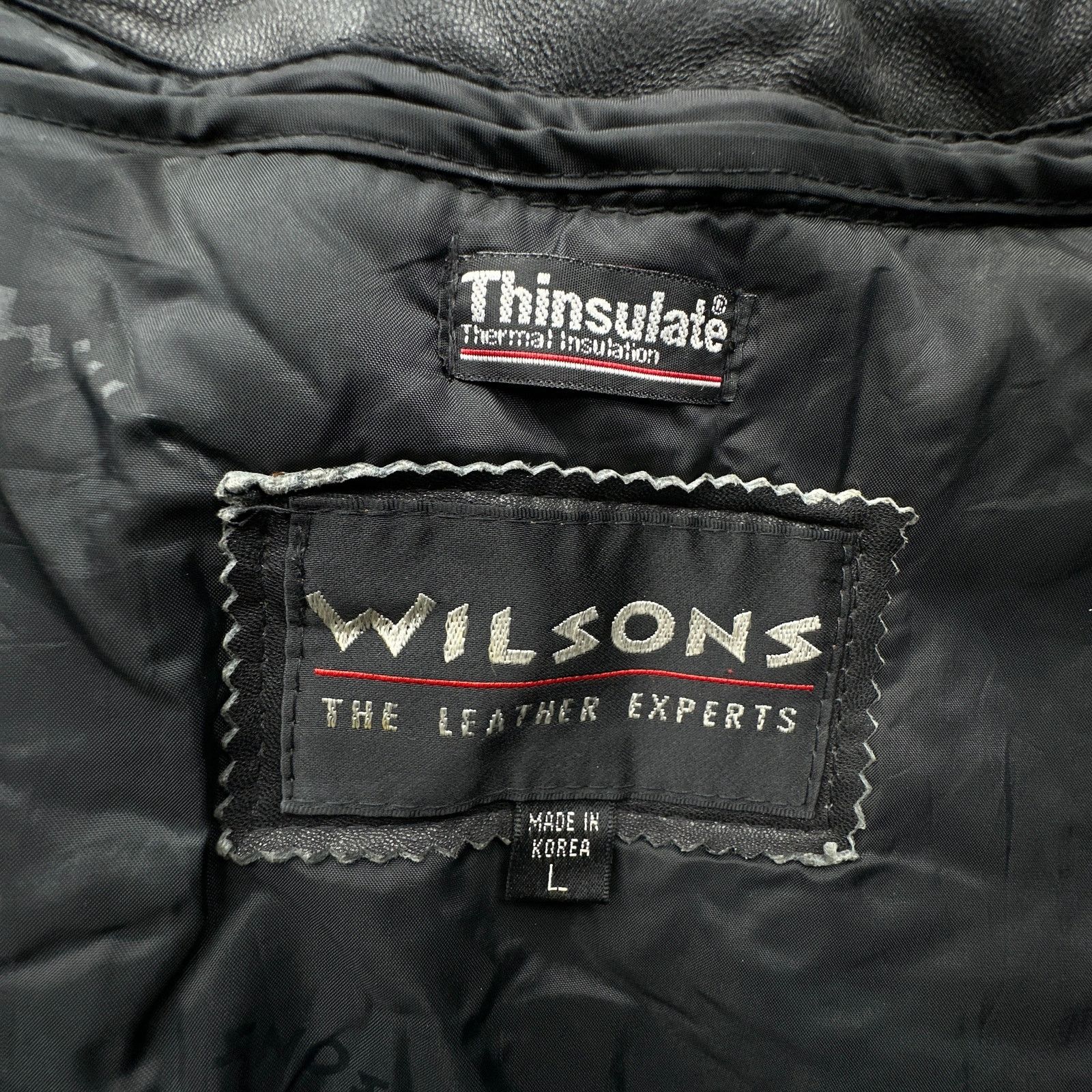 Wilsons Leather Vintage Wilsons Thinsulate Leather Bomber Jacket Mens Large Size US L / EU 52-54 / 3 - 3 Thumbnail