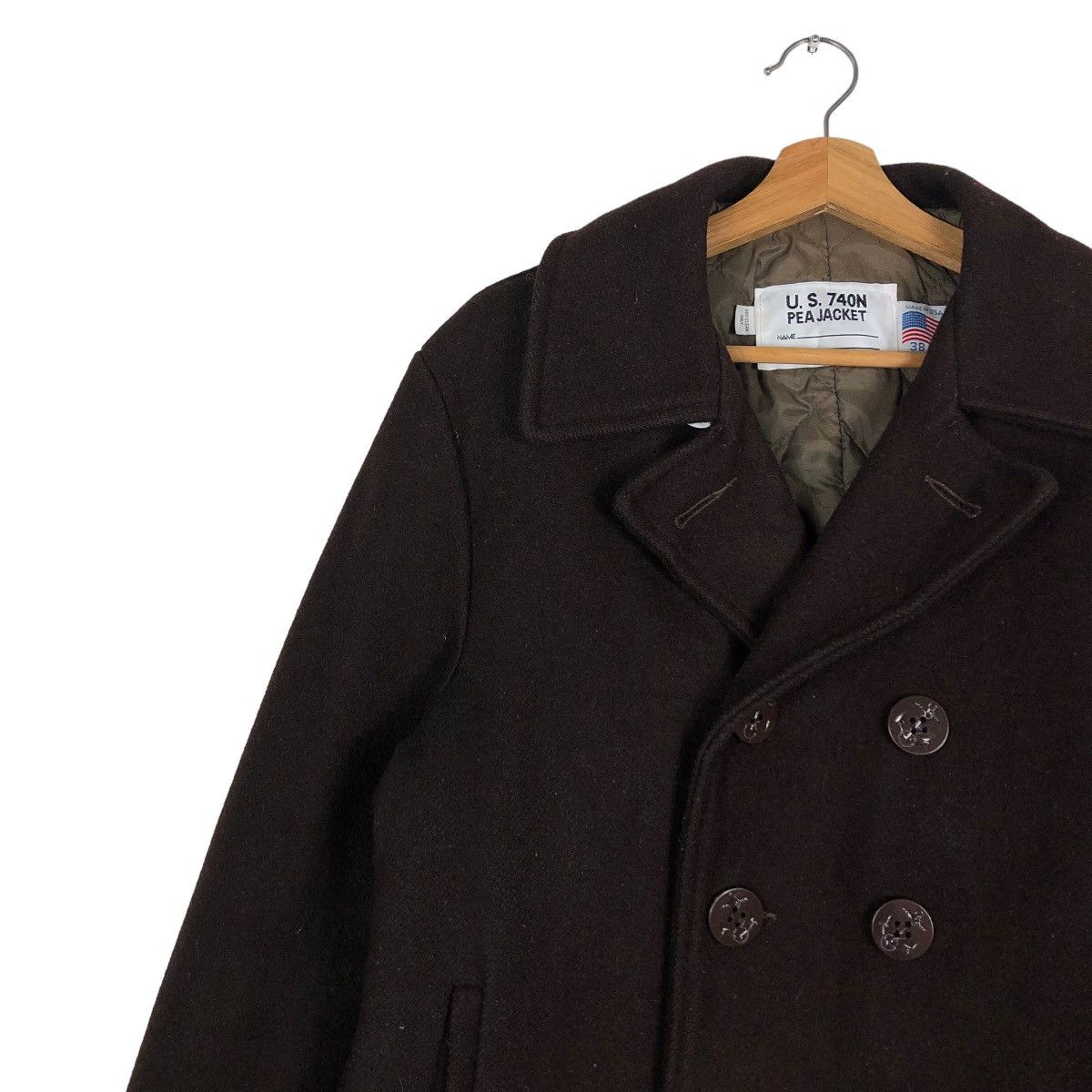 Schott Double Collar Wool Biker Jacket U.S. 740N Schott Pea Jacket Size US M / EU 48-50 / 2 - 7 Thumbnail