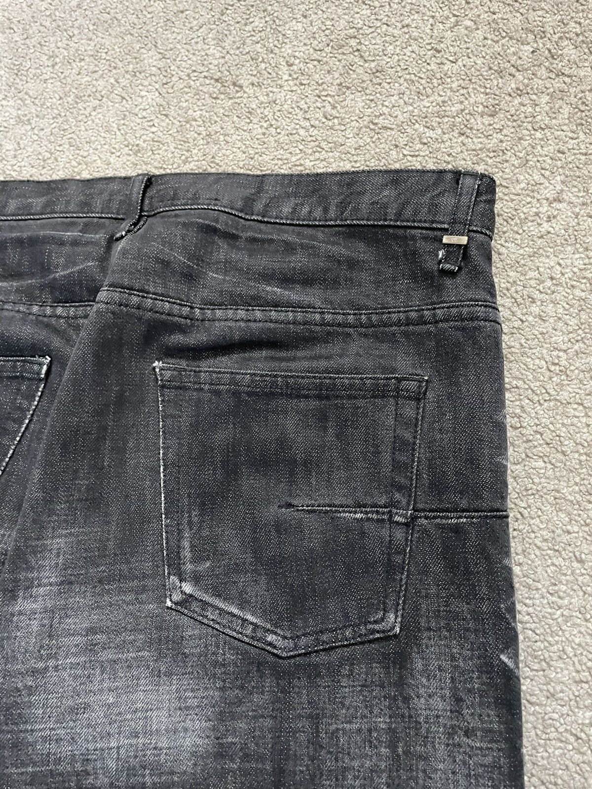 Dior × Hedi Slimane SS03 Dior Homme "Follow Me" Runway Clawmark Denim Jeans Size US 28 / EU 44 - 6 Thumbnail