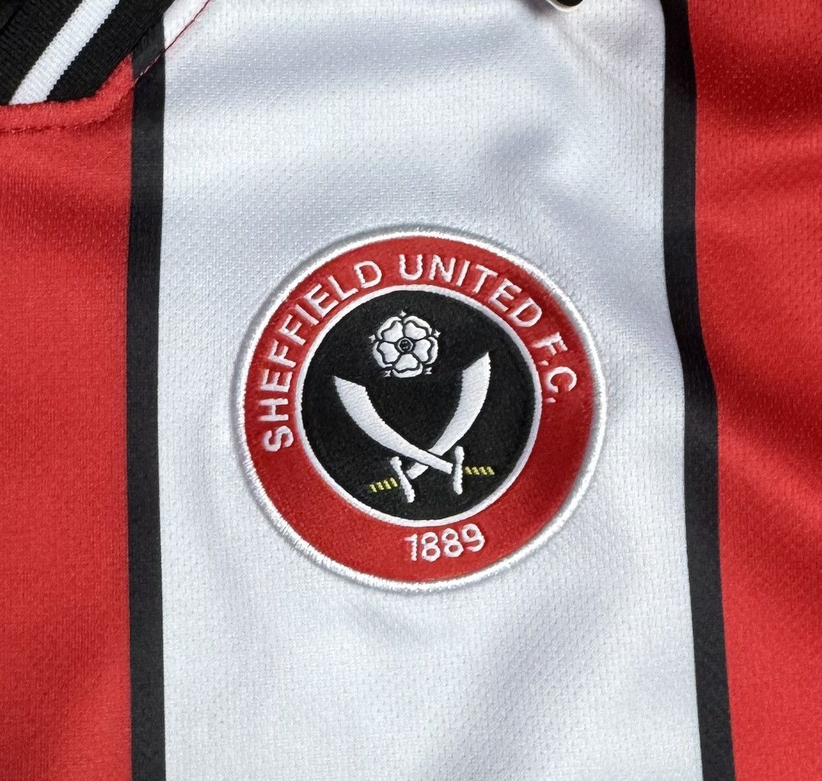 Errea Sheffield United 2023 2024 Home Shirt Soccer Jersey Errea Size US M / EU 48-50 / 2 - 6 Thumbnail