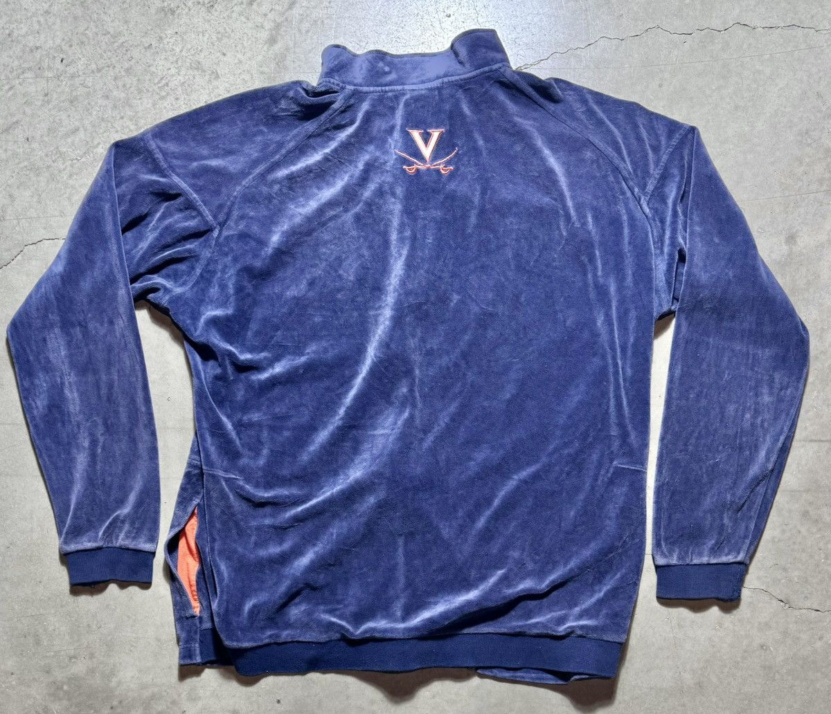 Nike × Vintage Vintage Nike UVA Virginia Cavaliers Velour Jacket Size 2XL Size US XXL / EU 58 / 5 - 6 Thumbnail