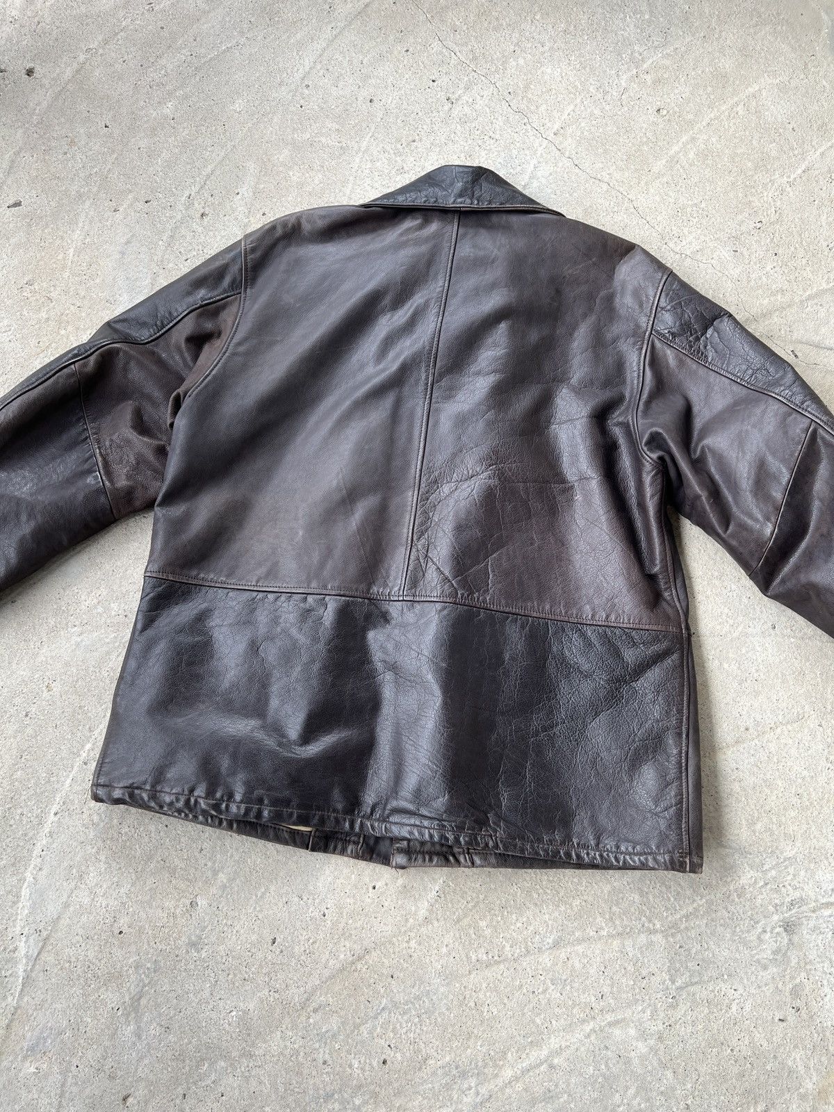 Armani Vintage Armani Jeans Leather Jacket Size US XL / EU 56 / 4 - 6 Thumbnail