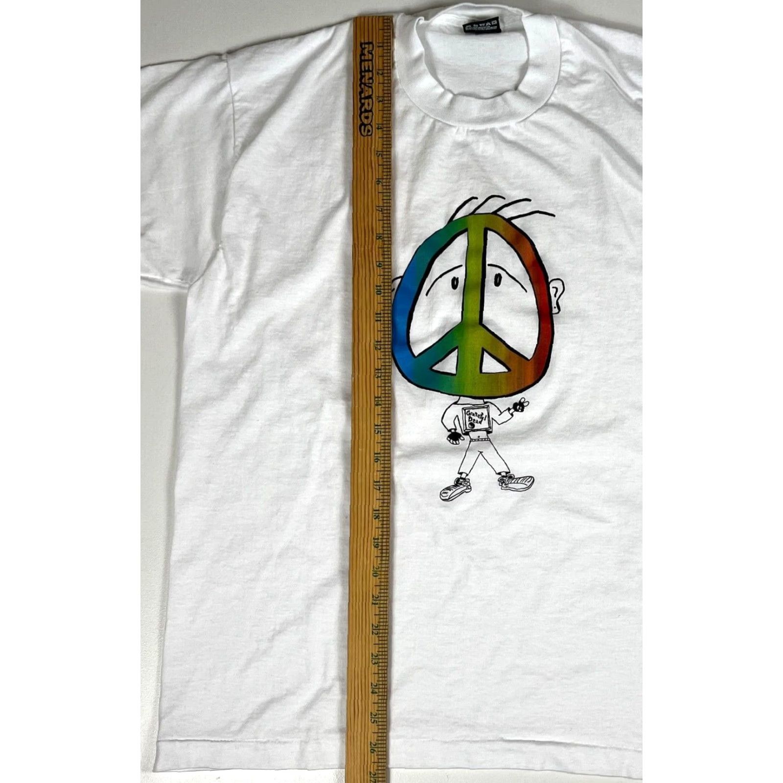 Fruit Of The Loom VINTAGE Grateful Dead T-Shirt Unisex Adults Cotton Poly Blend White XS? (value not provided) Size US L / EU 52-54 / 3 - 7 Thumbnail