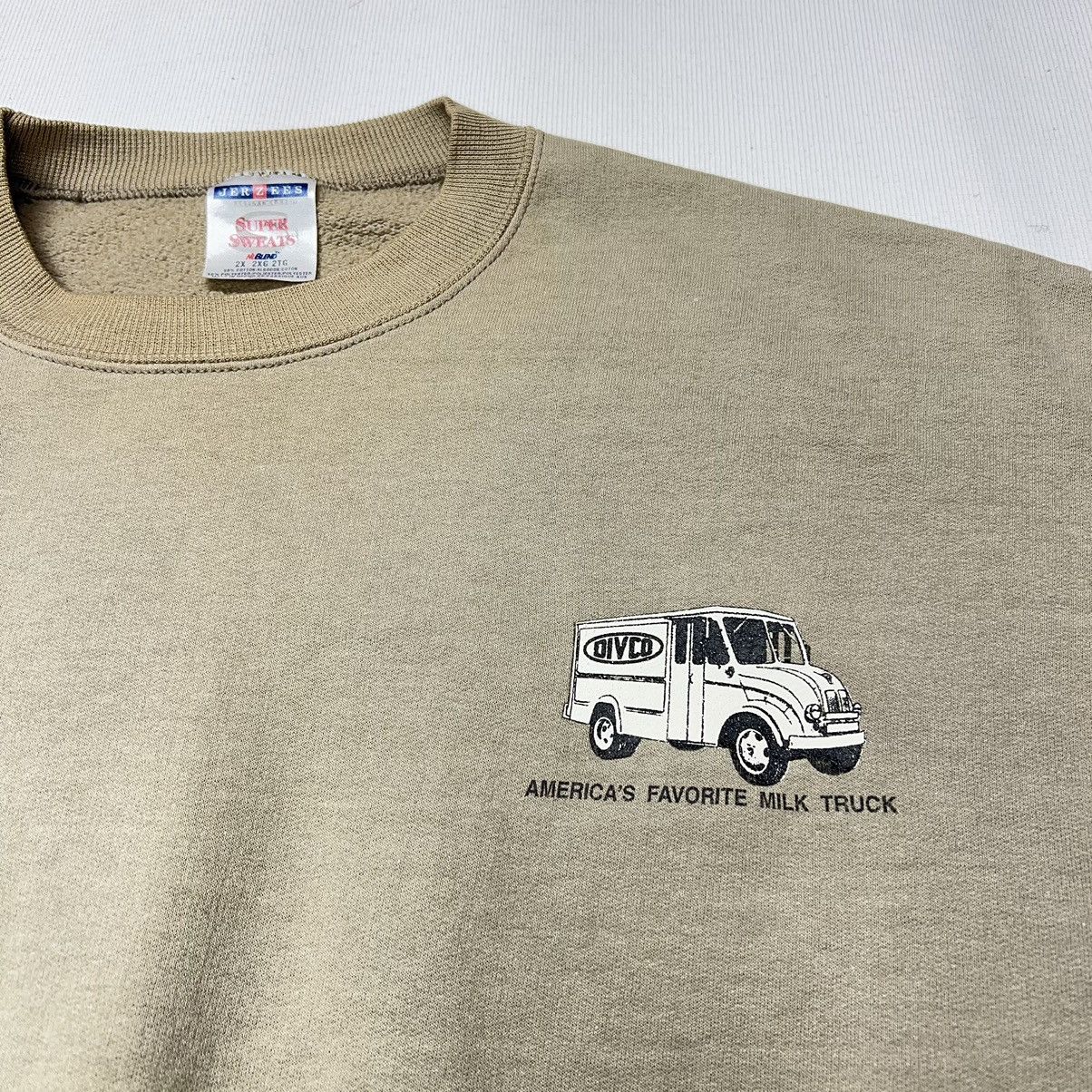 Vintage Divco Crewneck Sweatshirt Beige Logo Milk Truck Uniform Size US XXL / EU 58 / 5 - 3 Thumbnail