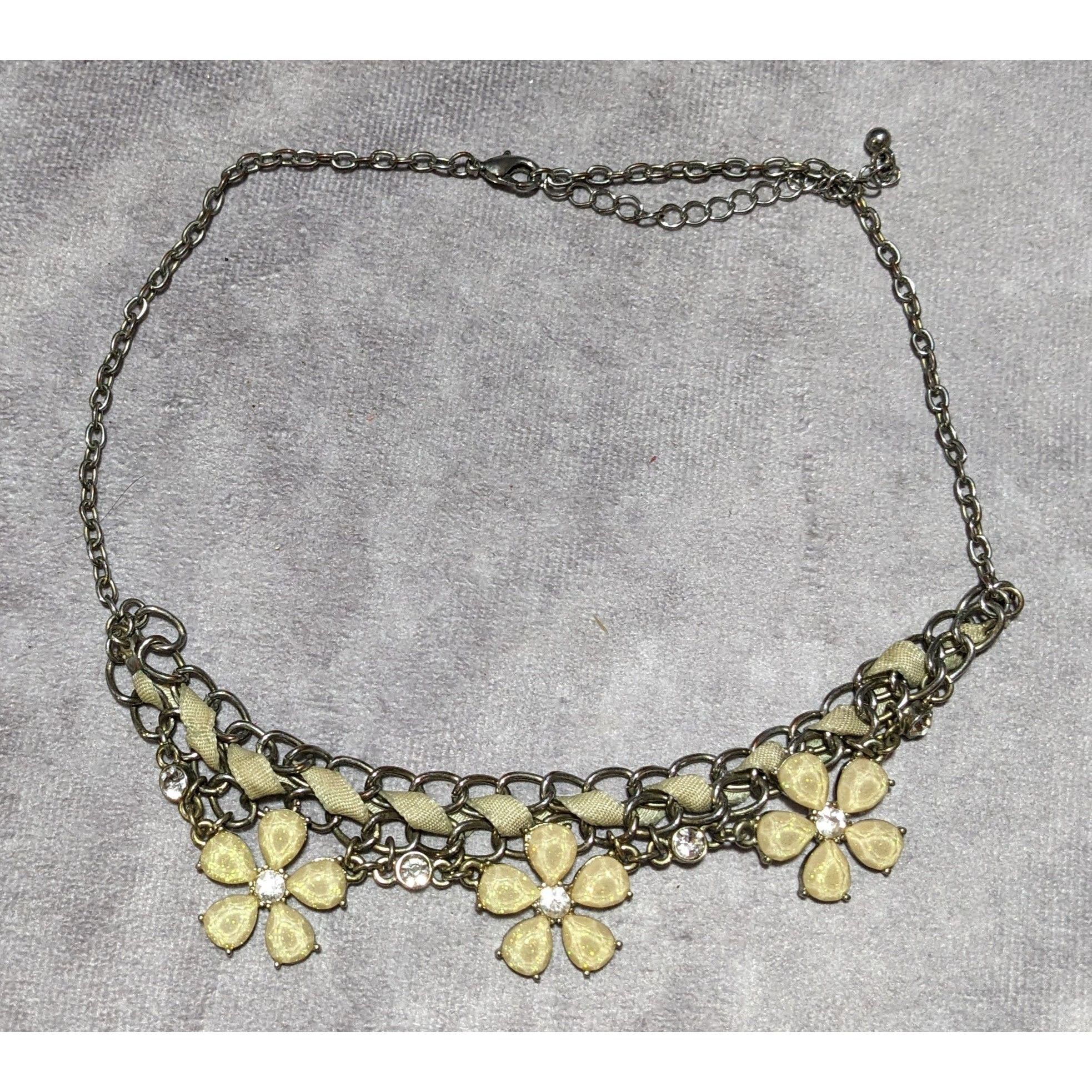 Other Yellow Shimmer Springtime Floral Necklace Size ONE SIZE - 8 Thumbnail
