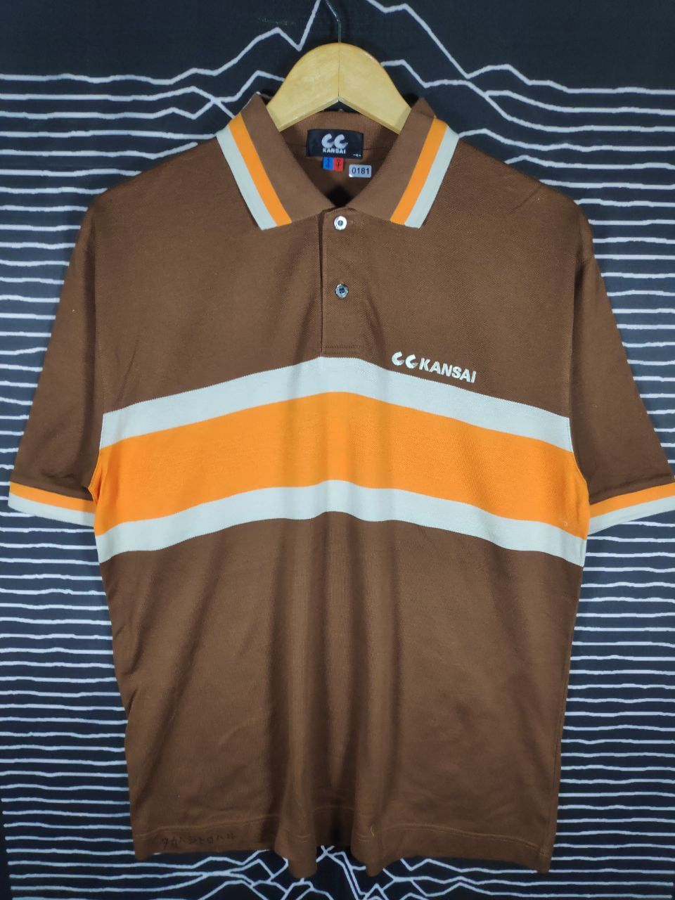 Japanese Brand × Kansai Yamamoto Vtg 90s CC Kansai Yamamoto Logo Colorblock Polo Size L Size US L / EU 52-54 / 3 - 3 Thumbnail