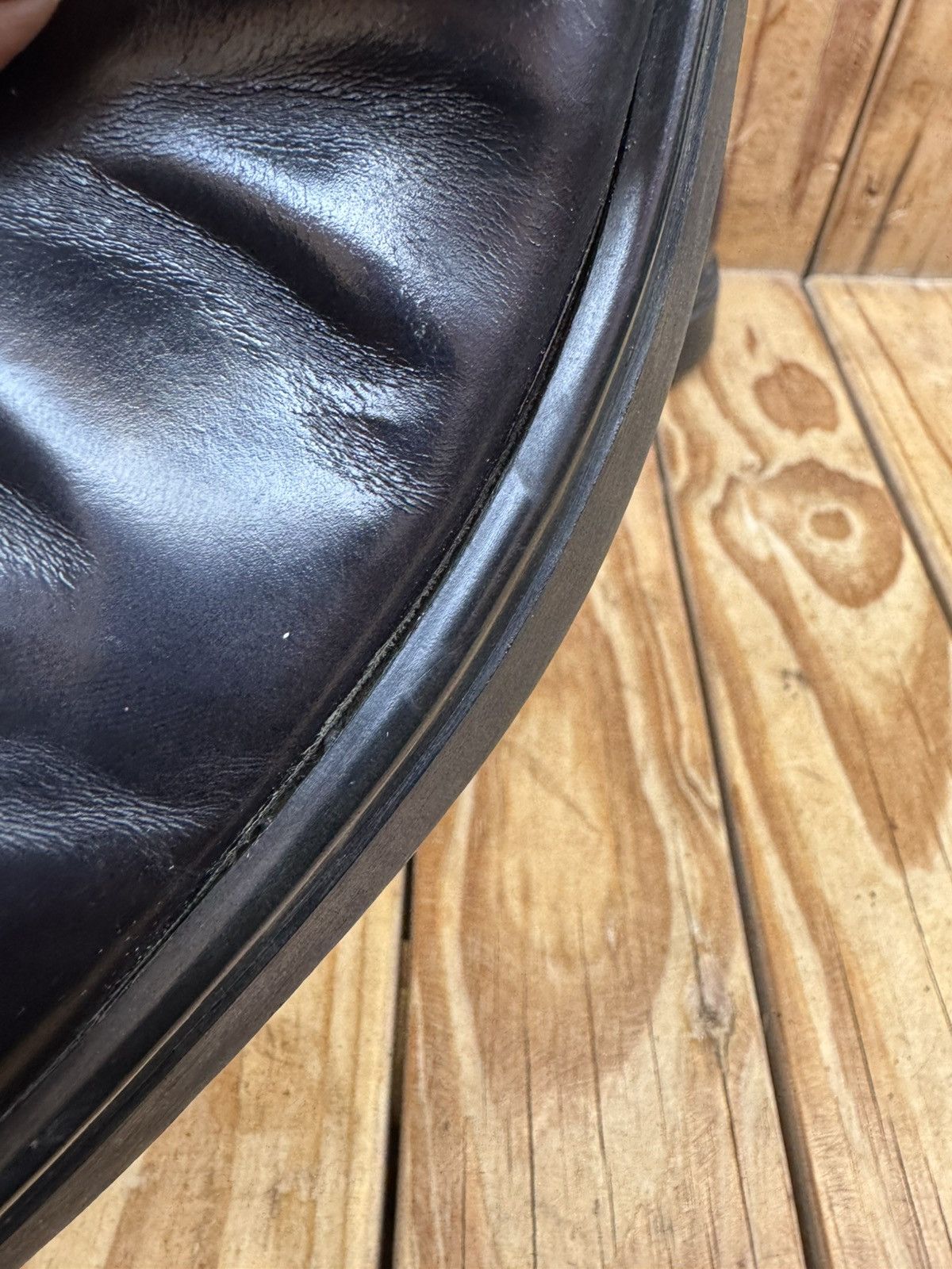 Prada Prada Men’s shinny patent black leather boots Sz USA 9 UK 8 Size US 9 / EU 42 - 24 Thumbnail