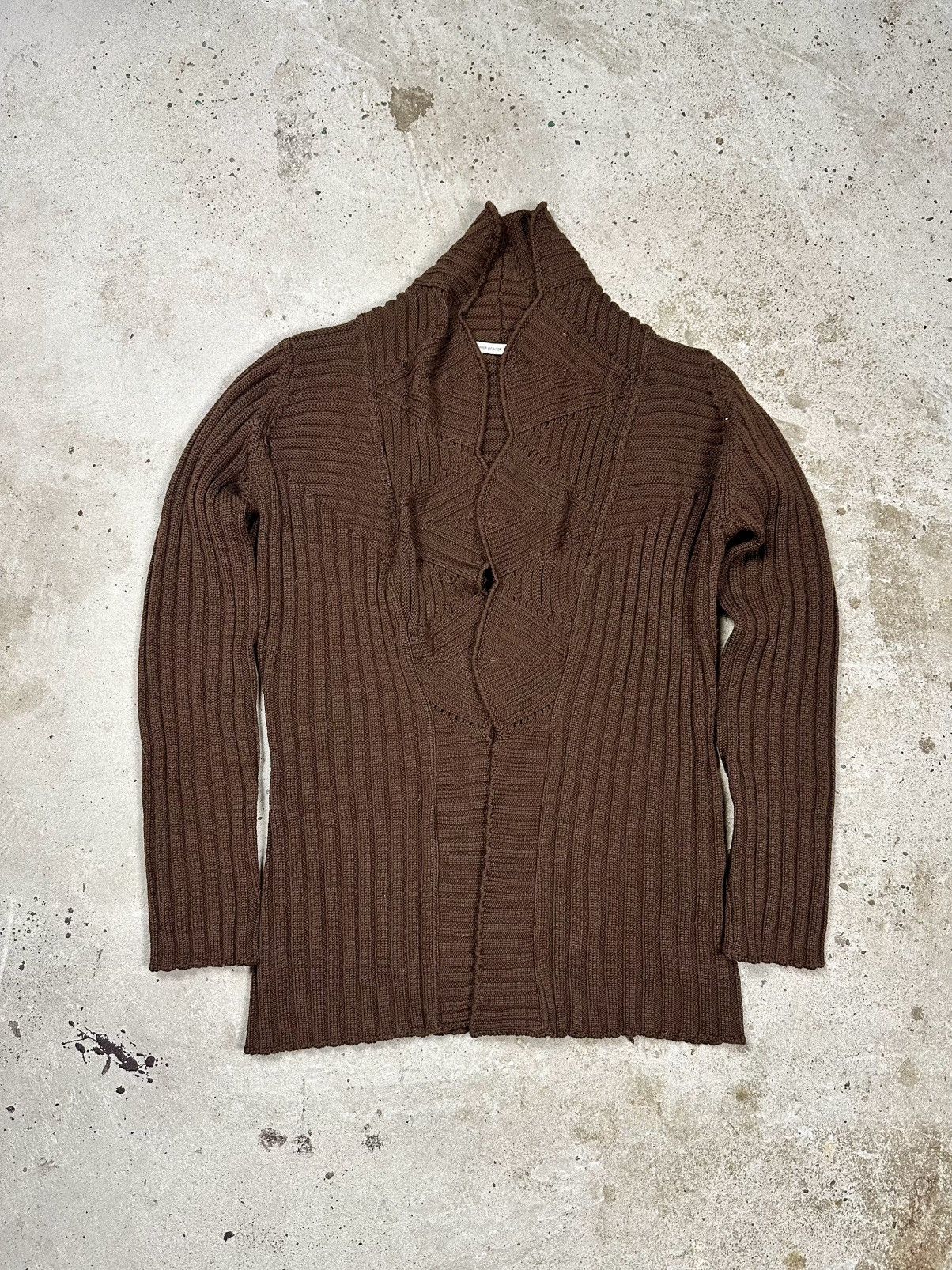 Alexander McQueen Vintage FW 90s Alexander McQueen Wool Brown Runway Cardigan Size M / US 6-8 / IT 42-44 - 1 Thumbnail