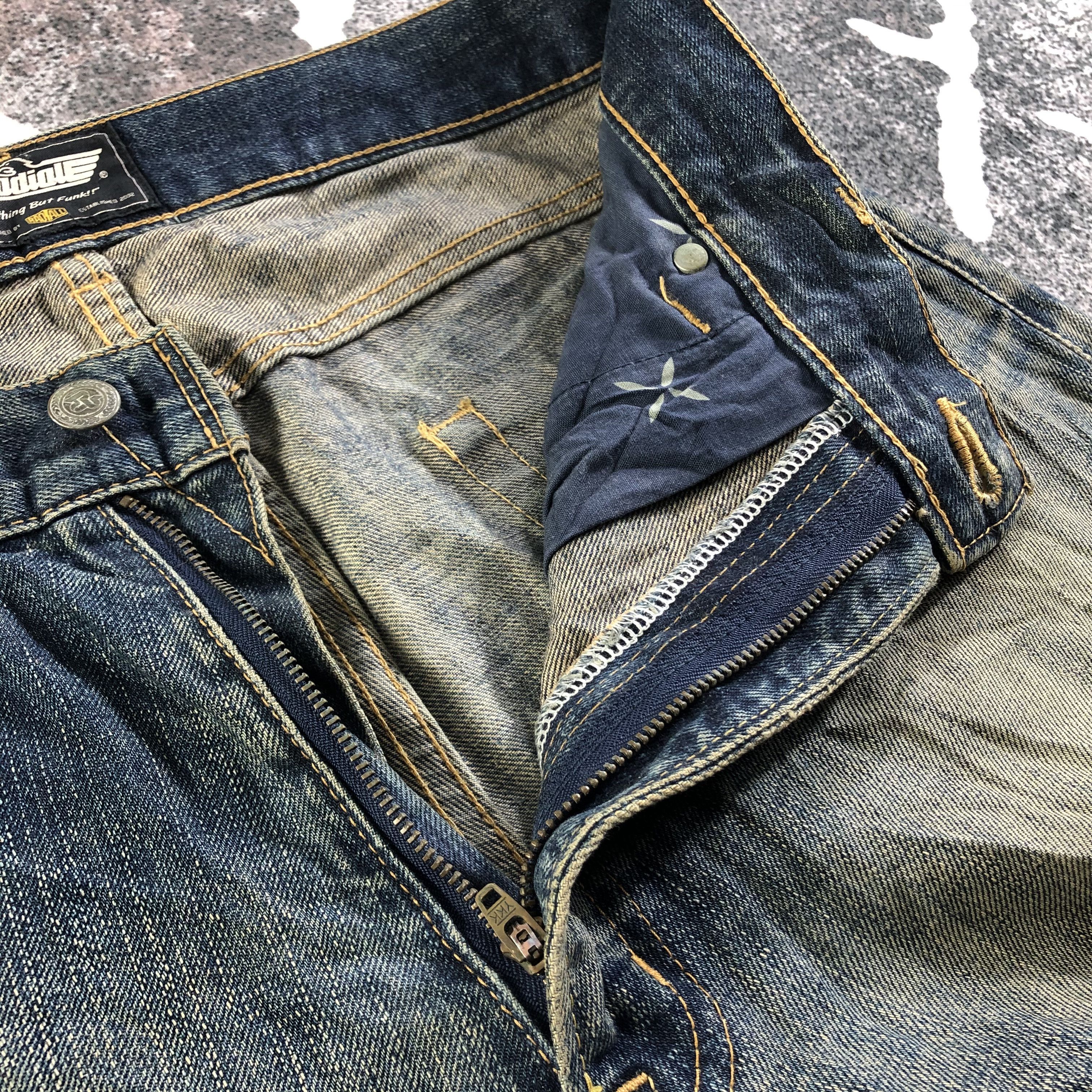 Japanese Brand Vintage Radial Jeans Rusty Wash Denim KJ3139 Size US 34 / EU 50 - 9 Thumbnail