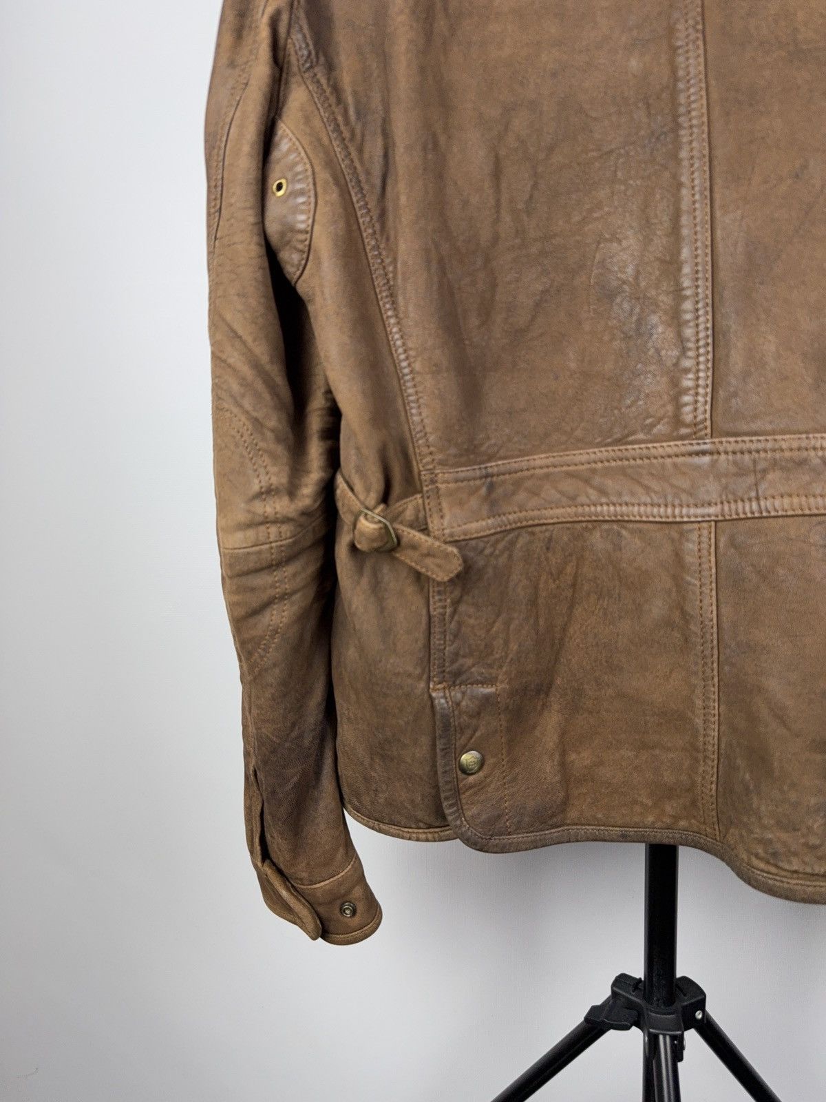 Massimo Dutti Vintage 90s Massimo Dutti Brown Leather Moto Western Jacket Size US L / EU 52-54 / 3 - 10 Thumbnail