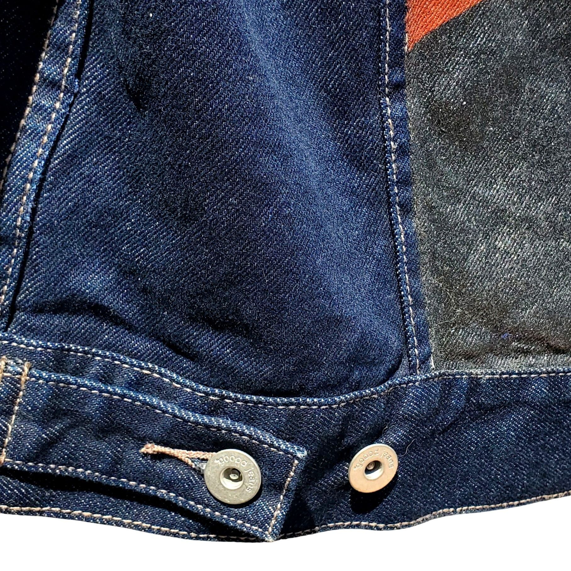 Handmade Frida Kahlo Y2K Portrait Denim Trucker Jacket Hand Painted W Size L / US 10 / IT 46 - 13 Thumbnail