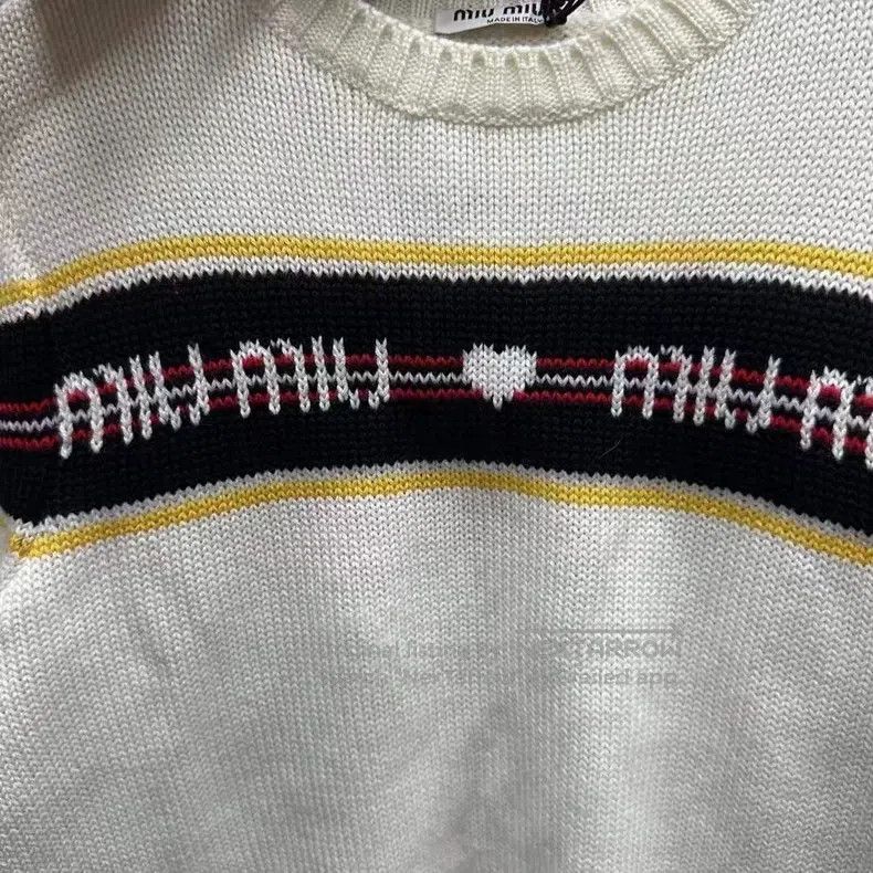 Miu Miu Miu Miu 36 Slogan bubble sleeve knitted short sleeve Size S / US 4 / IT 40 - 3 Thumbnail