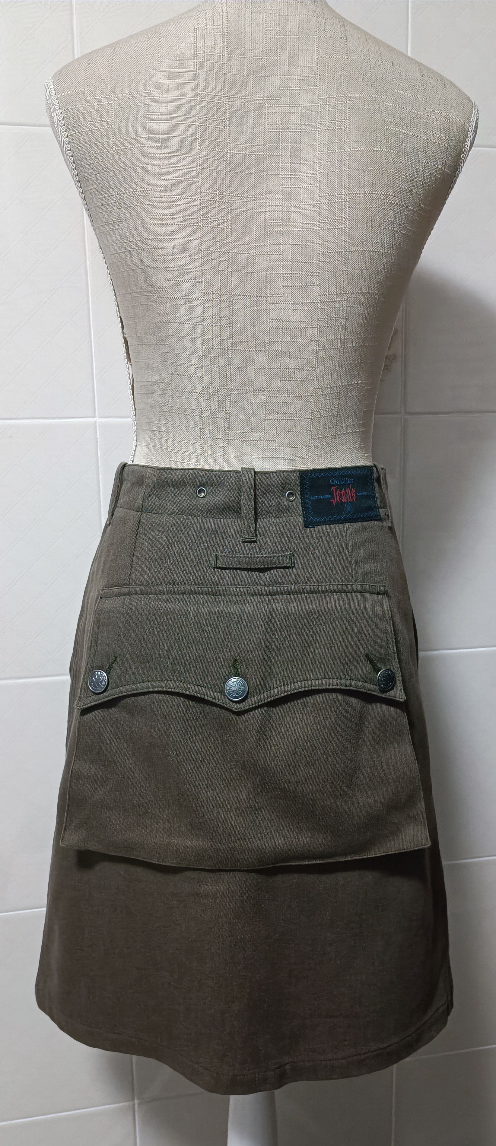 Jean Paul Gaultier 90's - Gaultier Jeans - Big pocket vintage midi skirt Size 27" / US 4 / IT 40 - 1 Thumbnail