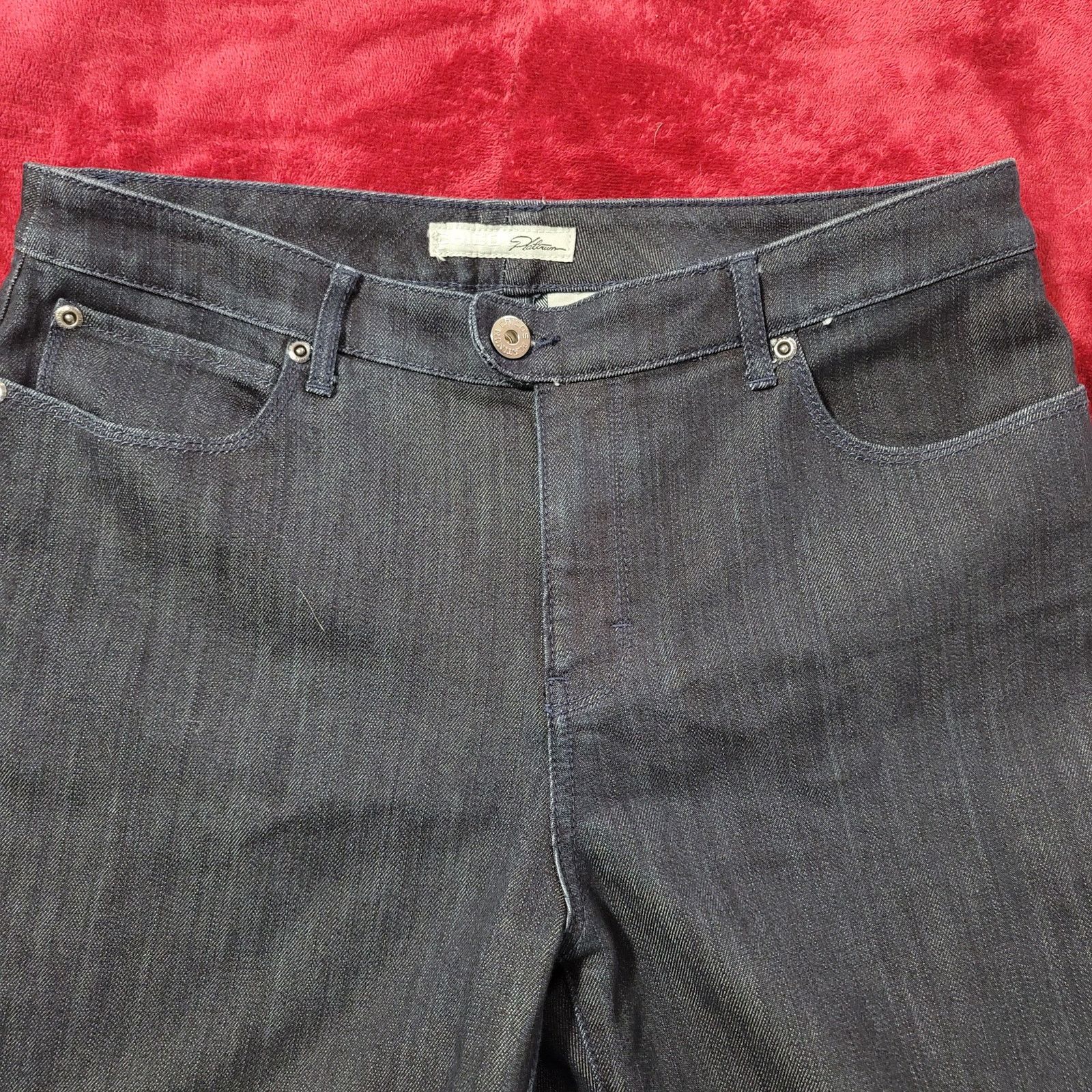 Chicos Chico's Platinum Dark Blue Zip Ankle Jeans 1 Medium NWOT Size 32" / US 10 / IT 46 - 1 Thumbnail