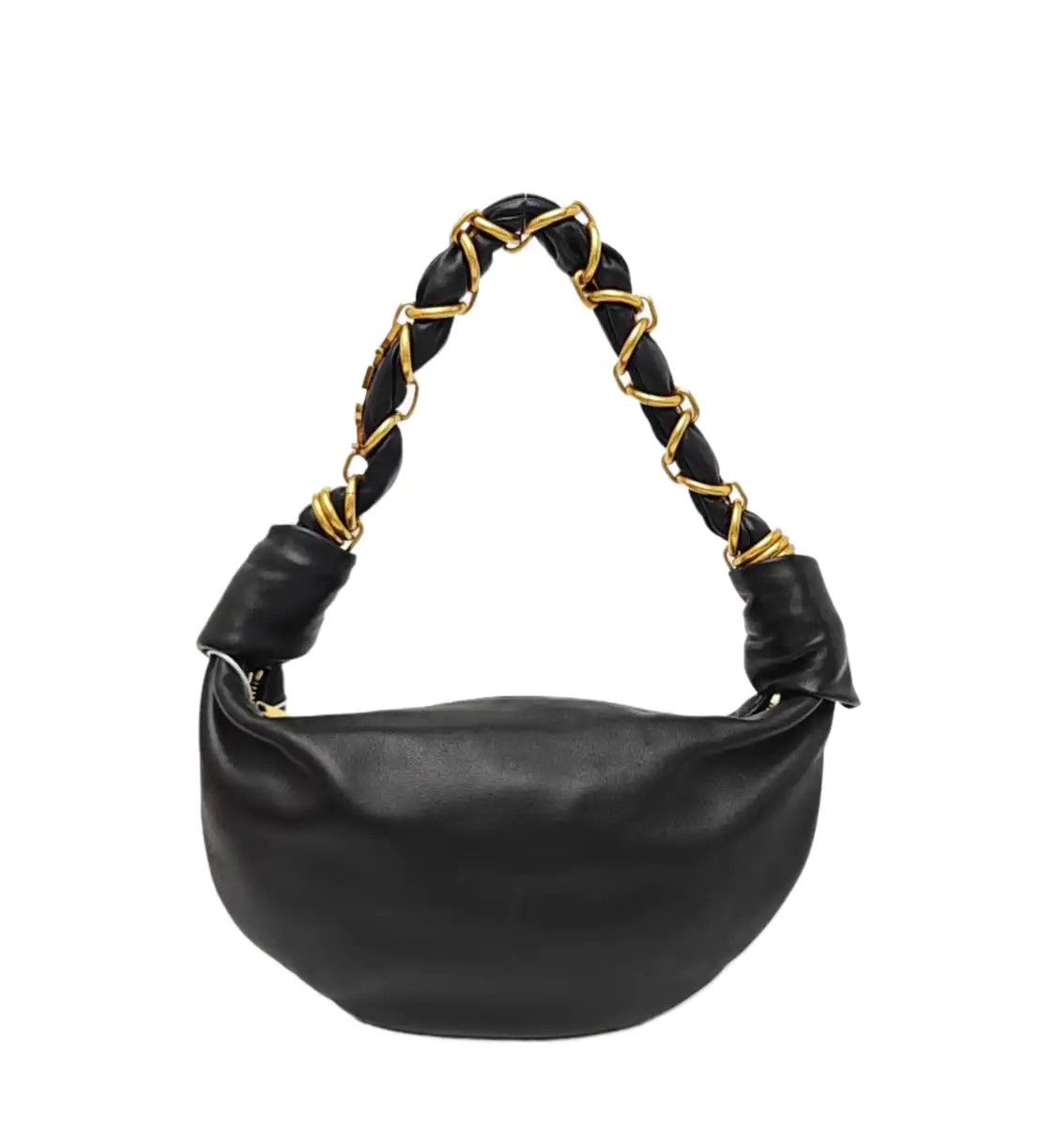 Saint Laurent Paris Ysl Black Sheepskin Handbag Gold Hardware, Women's