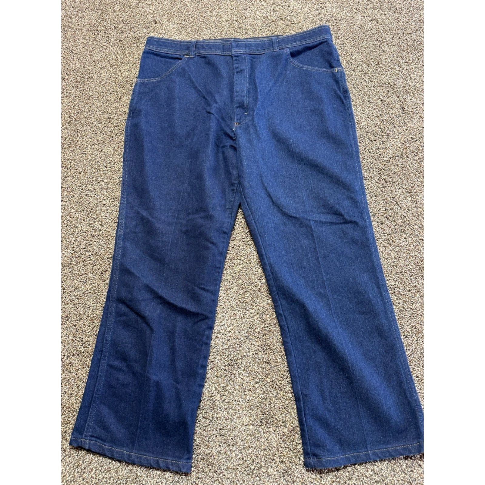 Wrangler Wrangler Jeans Men 42 Blue Denim 42X29 Cotton Blend Straight Casual Pants Size 42 Inseam 29 Regular Washable Denim Lot Size US 42 / EU 58 - 5 Thumbnail