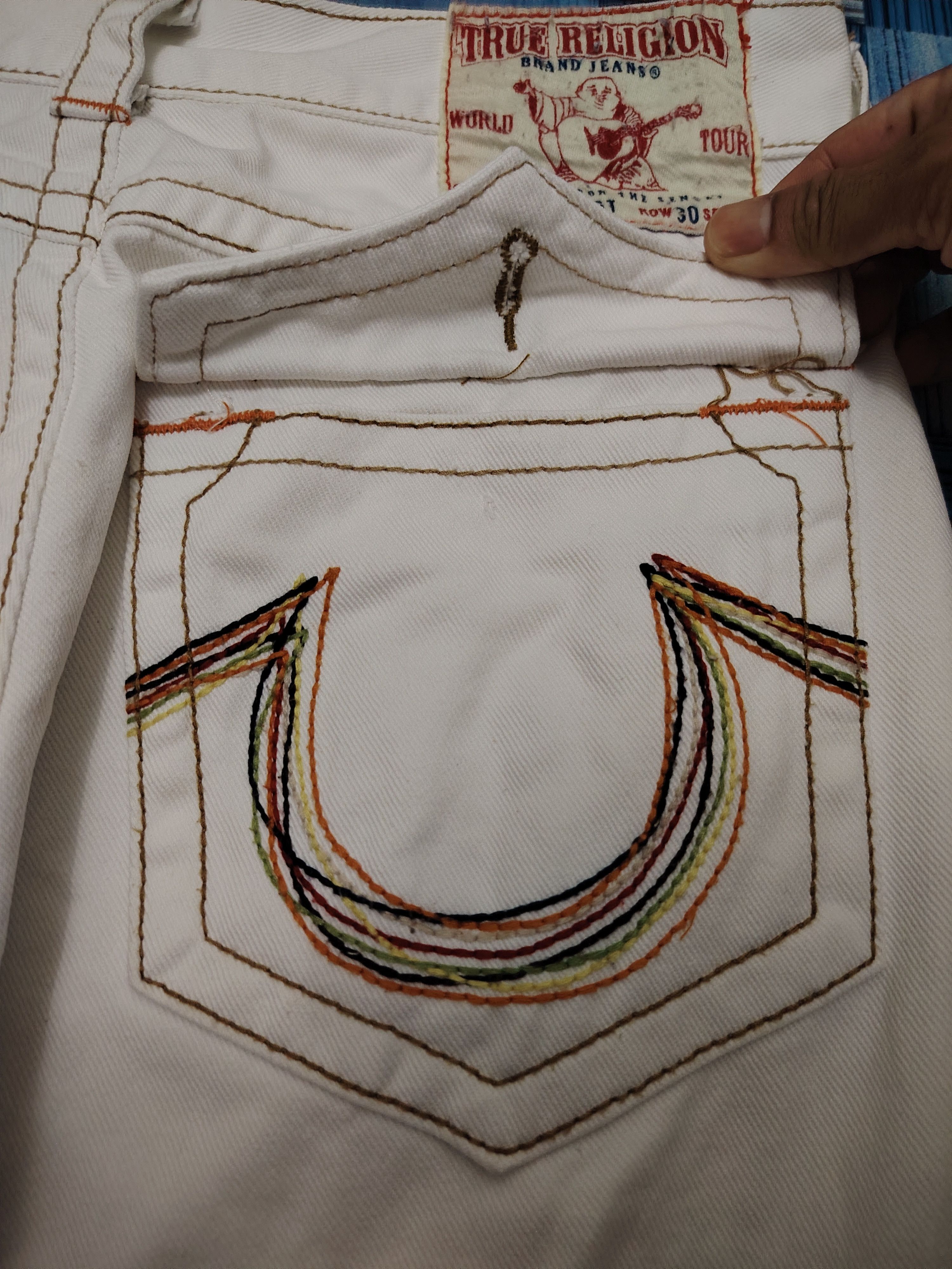 True Religion × Vintage 💥Insane💥 Damage True Religion Jeans Size US 29 - 18 Thumbnail