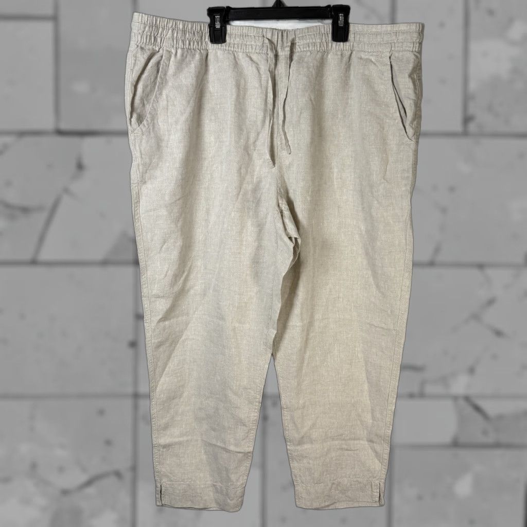 Vintage NWT L.L.Bean Pants Women Size 20 Beige Casual Drawstring Chino Womens Size 3XL / US 20-22 - 1 Thumbnail