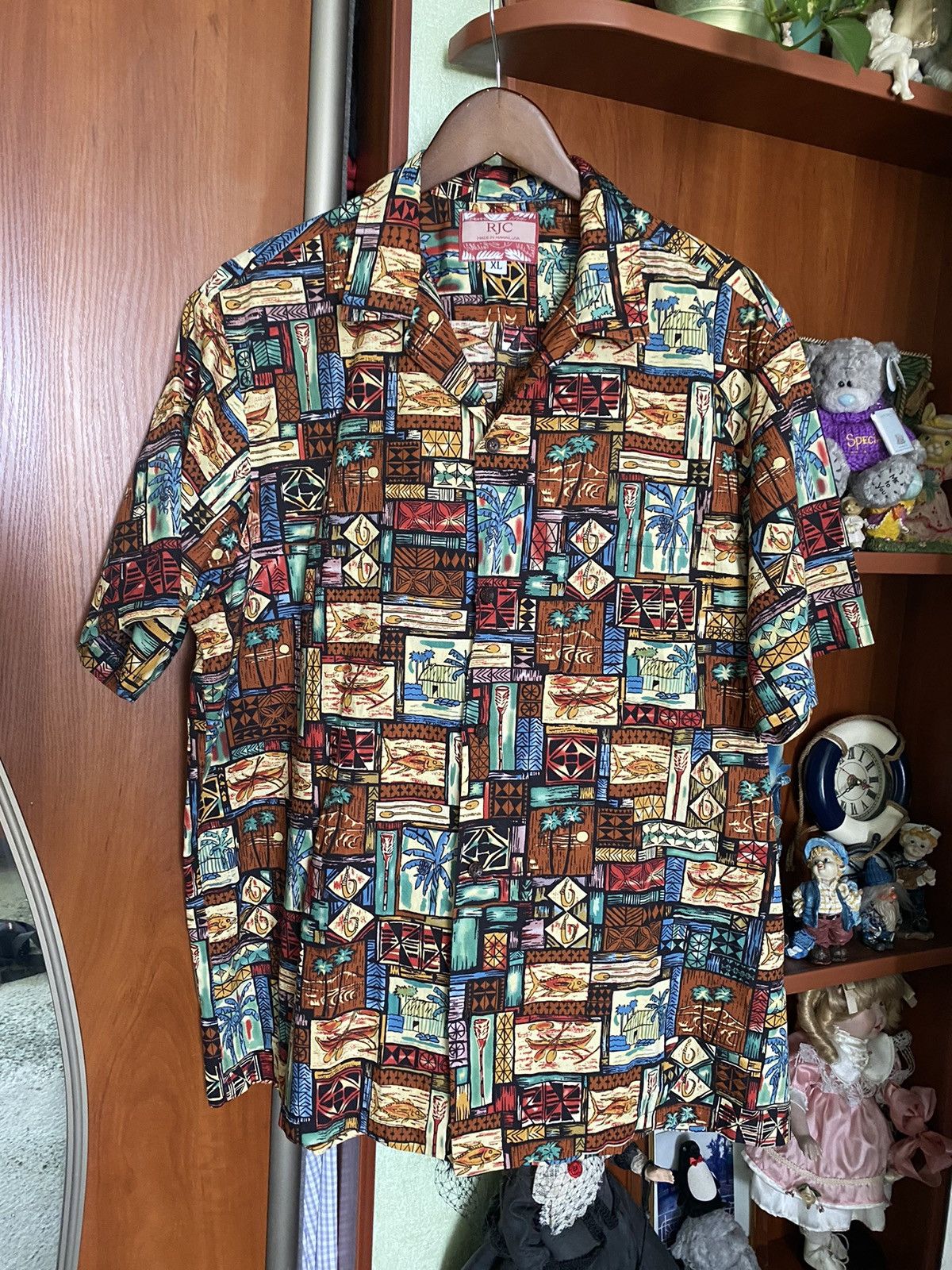 Vintage RJC Made in USA Hawaiian floral button up shirt Size US XL / EU 56 / 4 - 2 Thumbnail