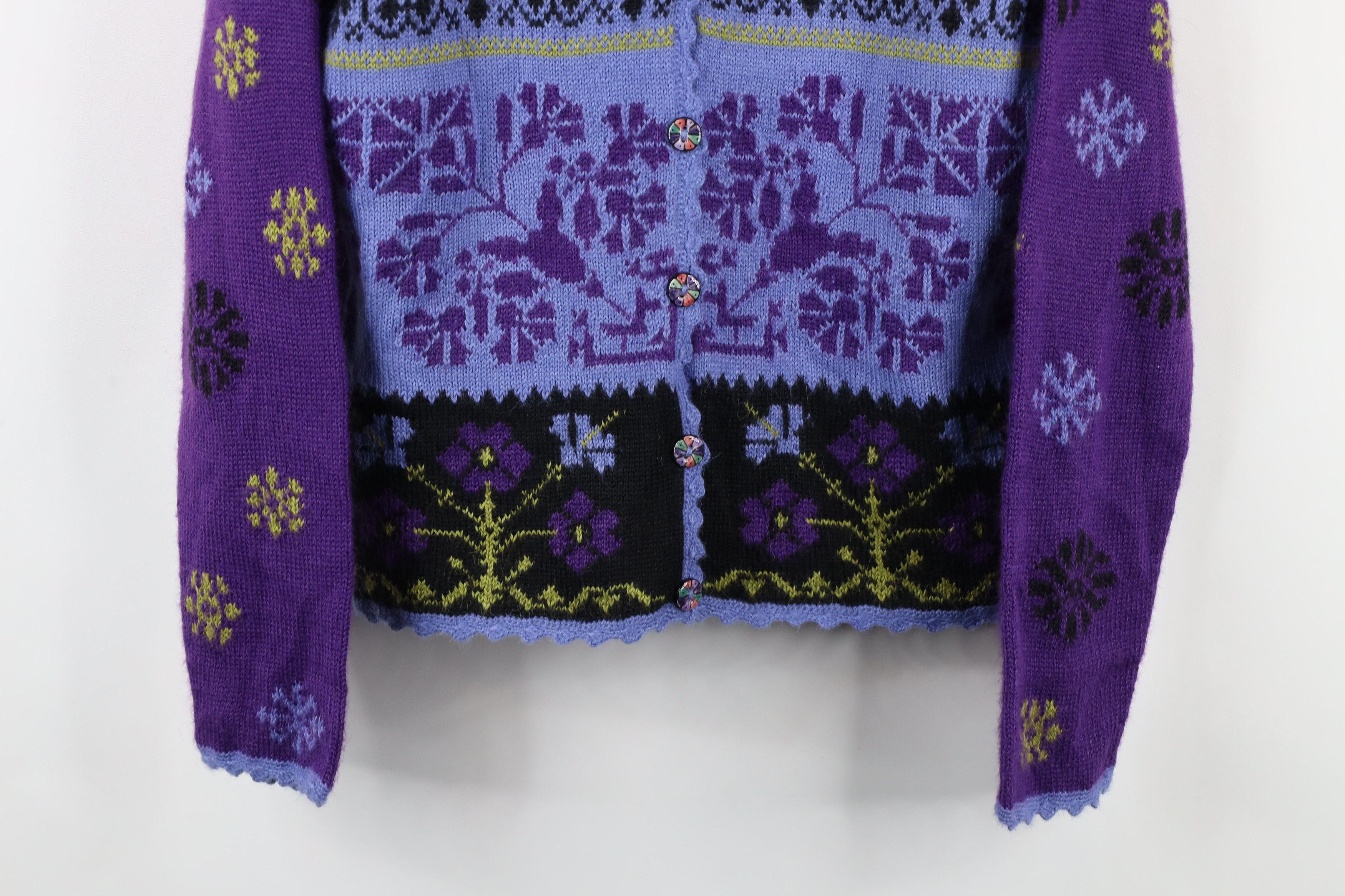Vintage Vintage 90s Streetwear Alpaca Wool Blend Cardigan Sweater Size M / US 6-8 / IT 42-44 - 3 Thumbnail